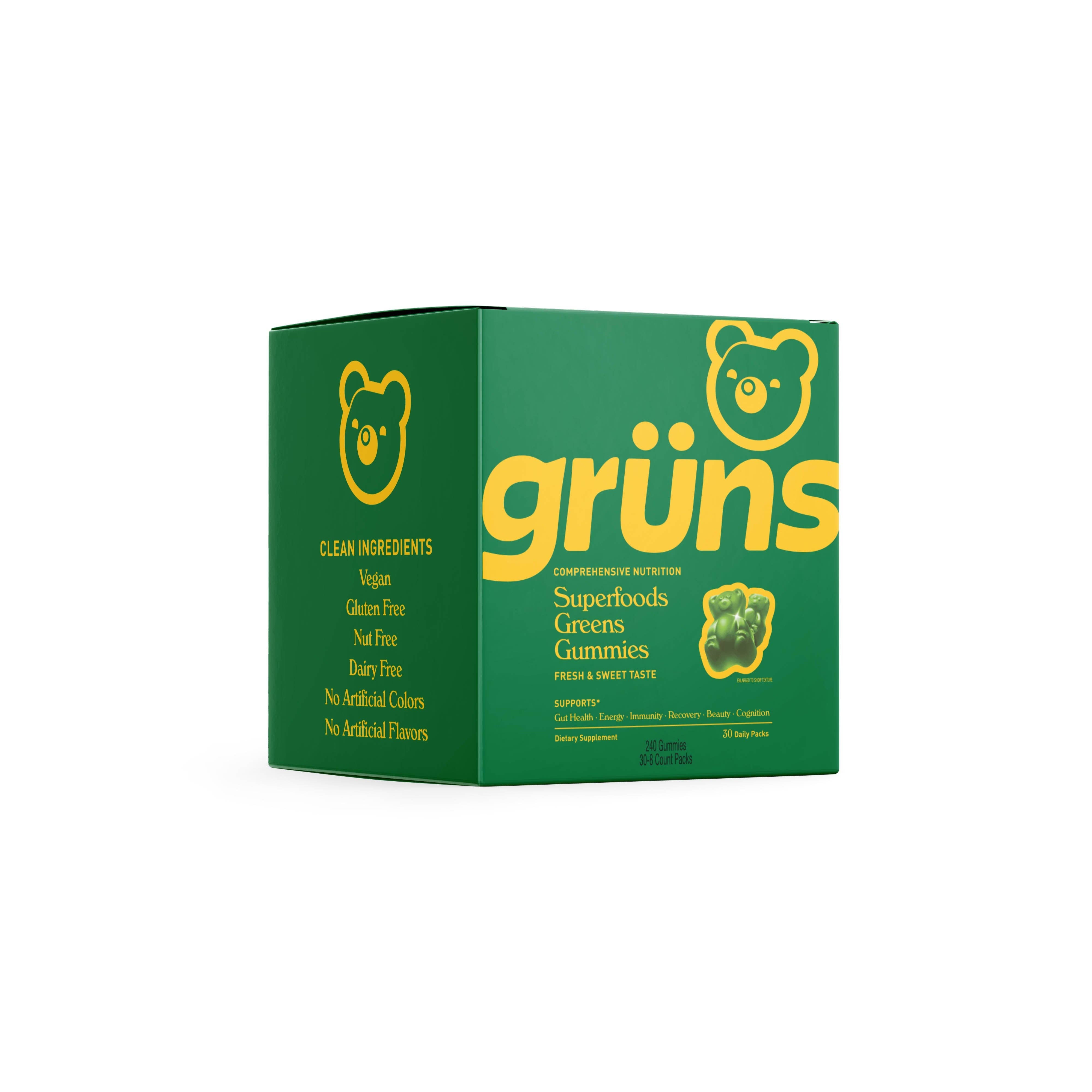 Adult Superfood Greens Gummies, 30 Servings | Grüns