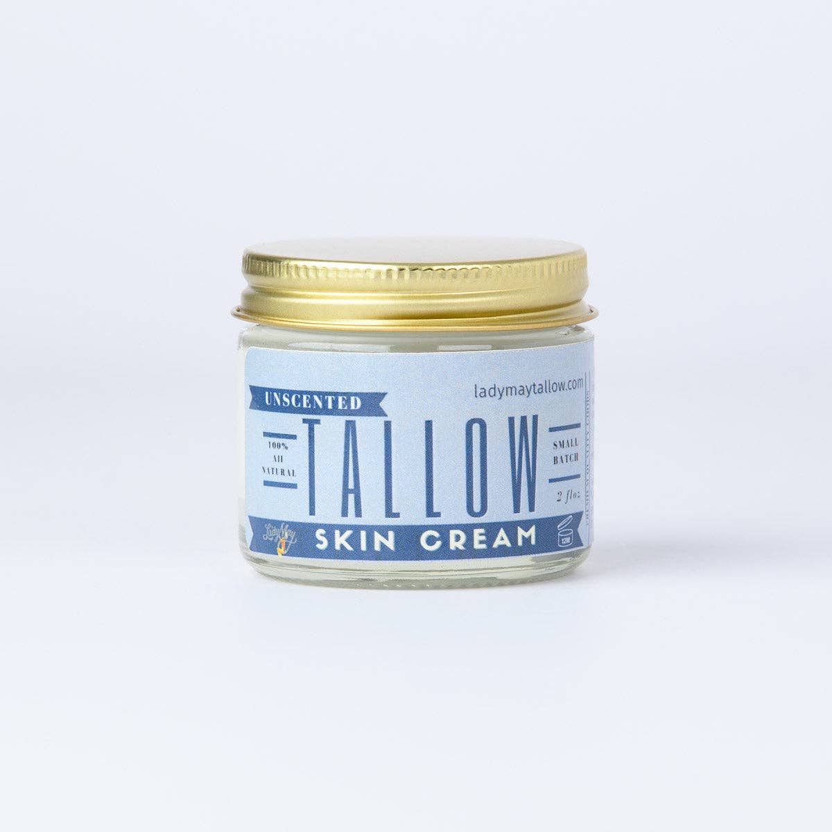 Unscented Tallow Lotion - All Natural Grass Fed Beef Tallow Moisturizer | Lady May Tallow