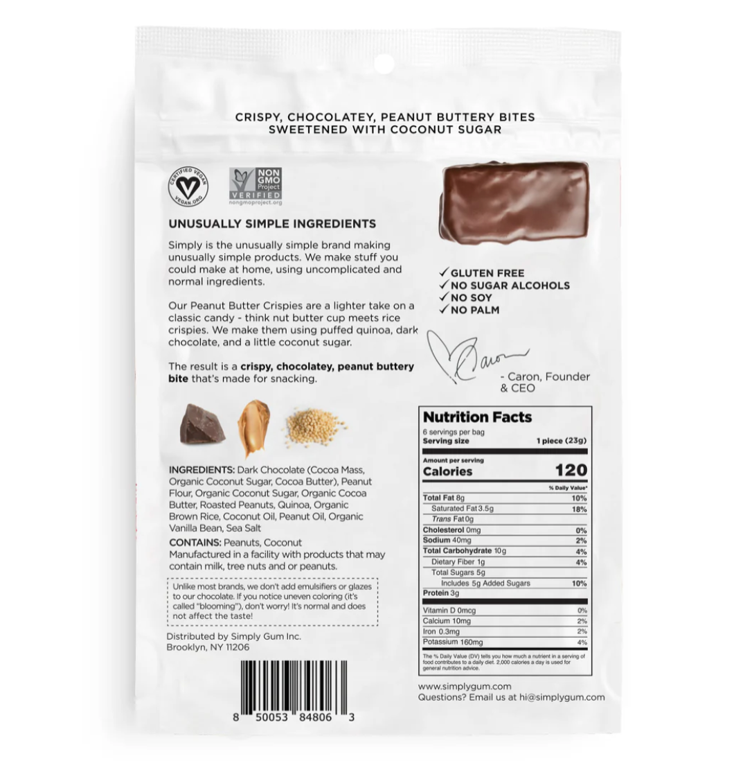 Peanut Butter Crispies | Simply Gum