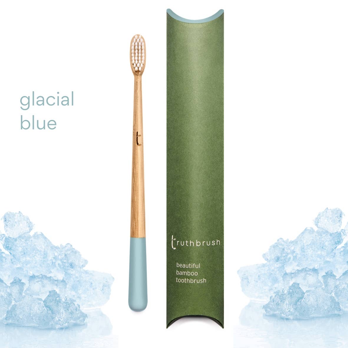 Glacial Blue Truthbrush with Medium Castor Oil Bristles | Toothbrush LLC
