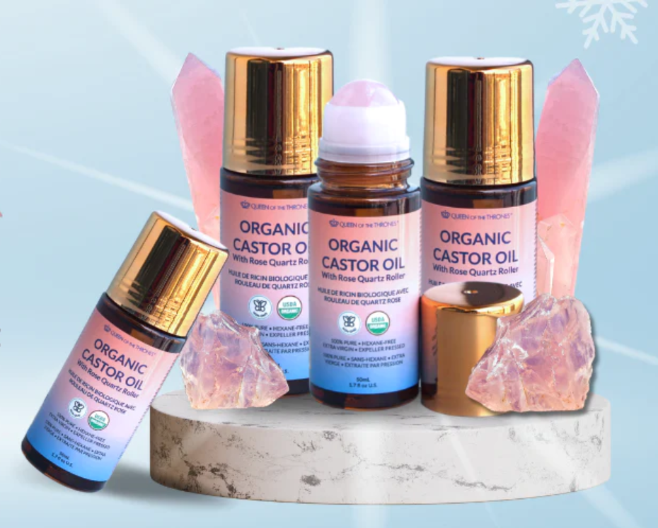 Rose Quartz Castor Oil Roller  | Queen of Thrones