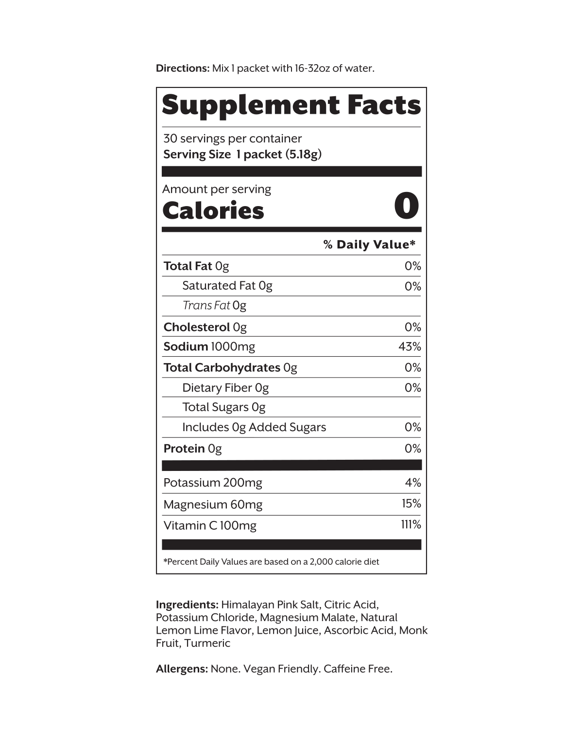 Lemon Lime Electrolyte Drink Mix | Promix