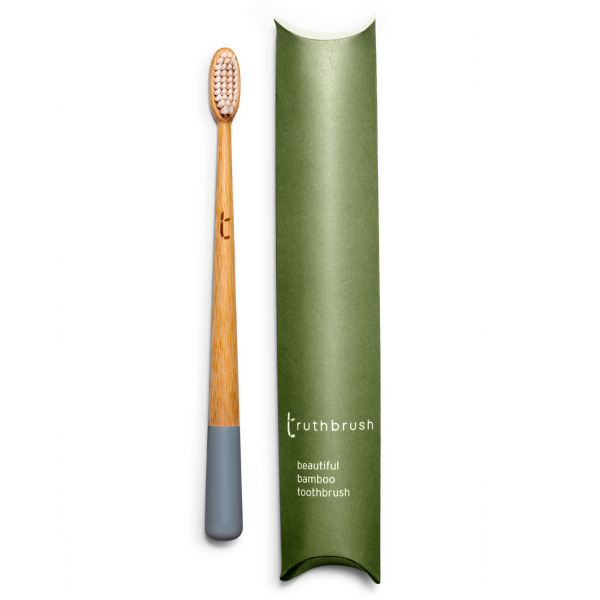 Storm Grey Truthbrush with Medium Castor Oil Bristles | Toothbrush LLC