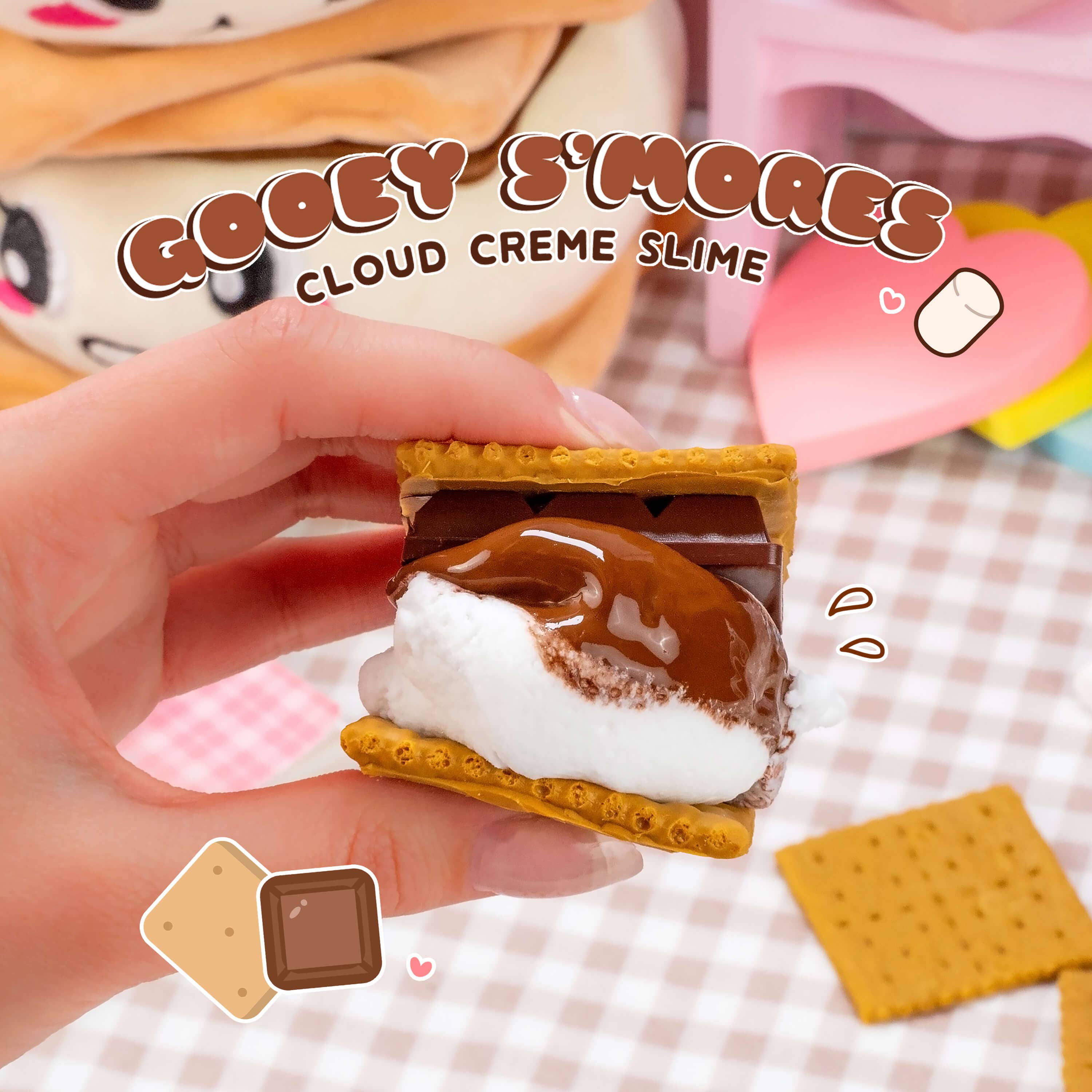Gooey S'mores Cloud Creme Slime | Kawaii Slime Co