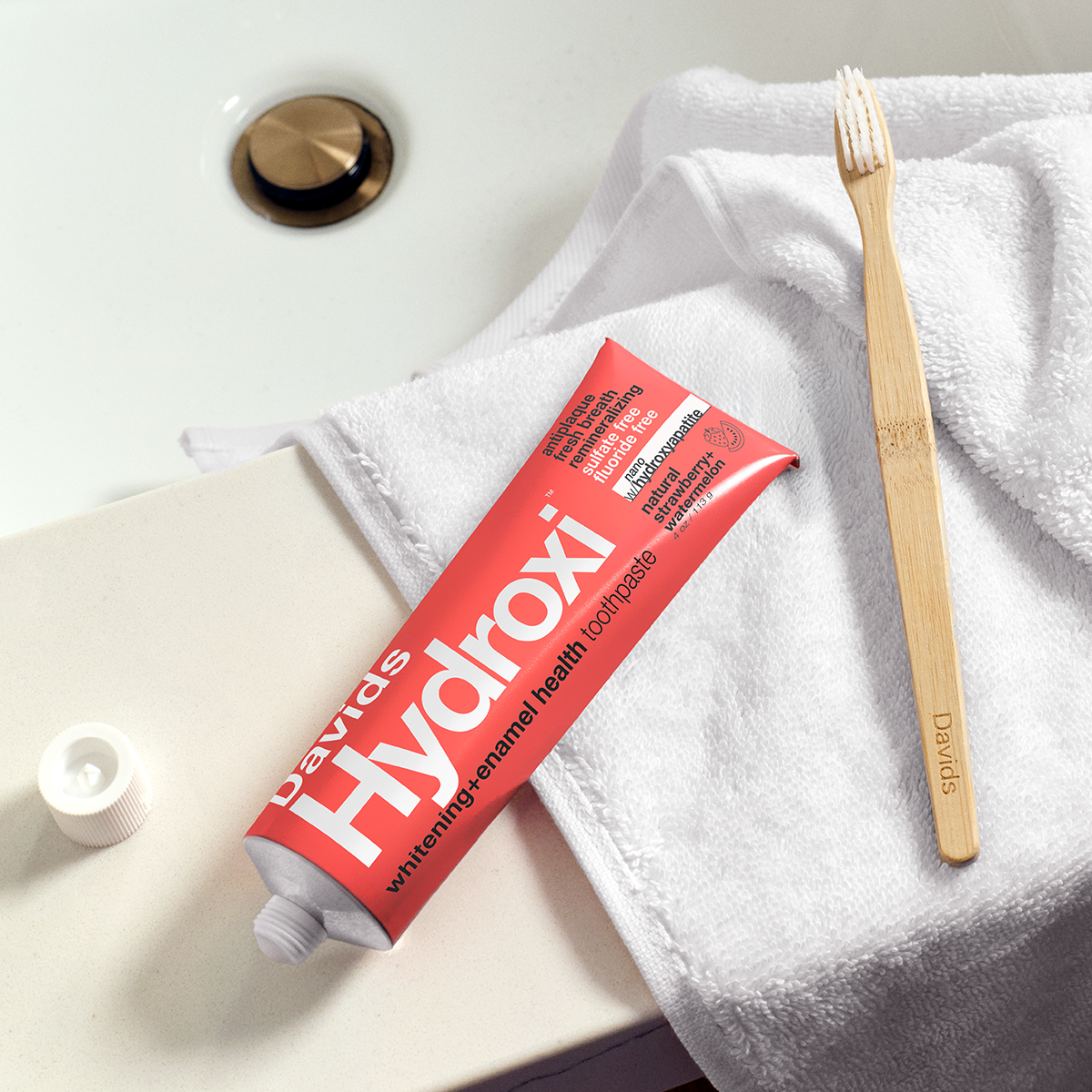 Hydroxi™ Whitening+ Enamel Health Toothpaste - Natural Strawberry + Watermelon | Davids Health Sciences, Inc