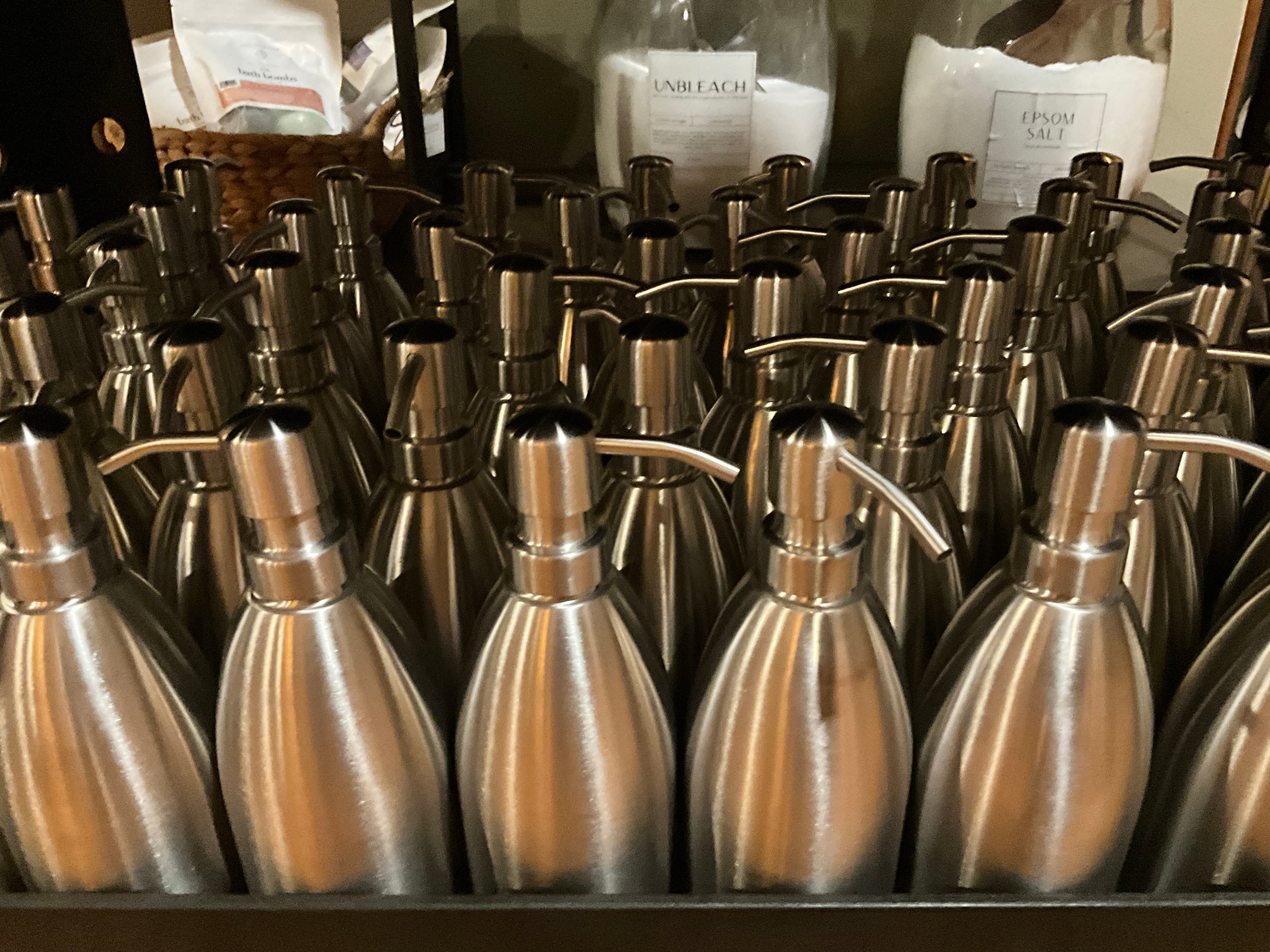 16oz Stainless Steel Bottle with Stainless Steel Pump | Reformation Refill