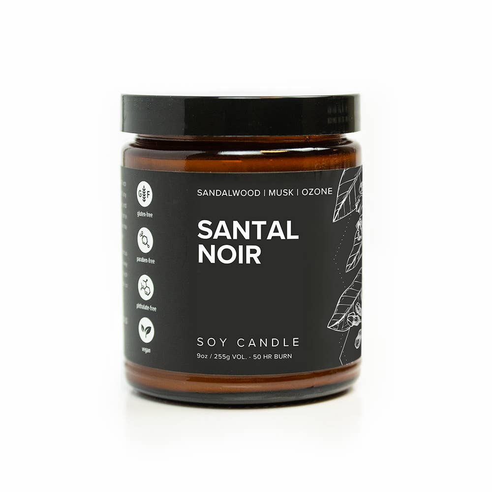 Natural Soy Candle 9 oz Santal Noir | Broken Top Goods