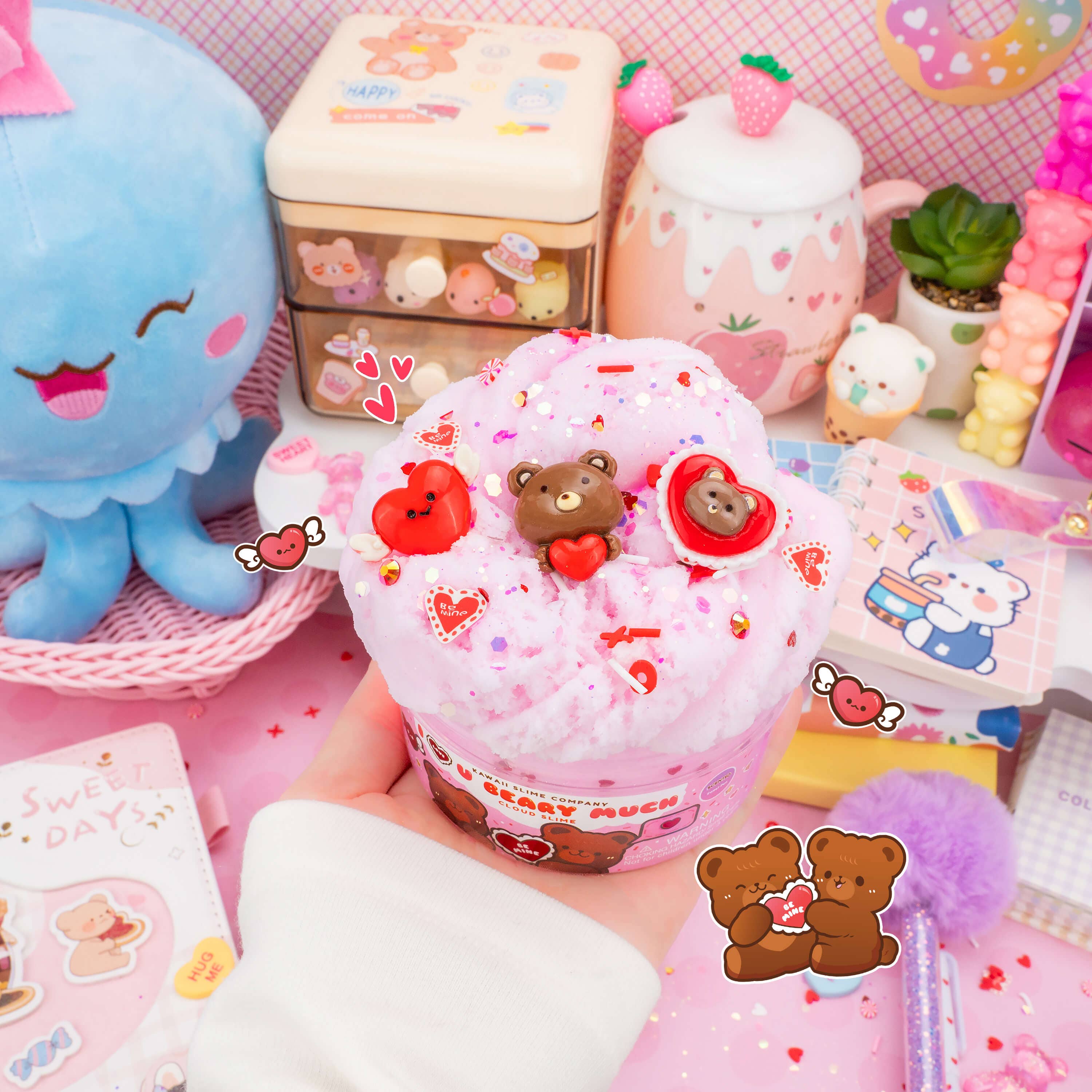 I Love You Beary Much Cloud Signature Dome™ Slime | Kawaii Slime