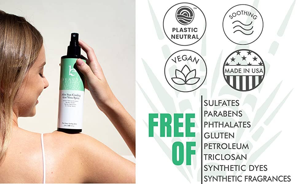 After Sun Aloe Vera Cooling Spray 8 oz | Beauty By Earth