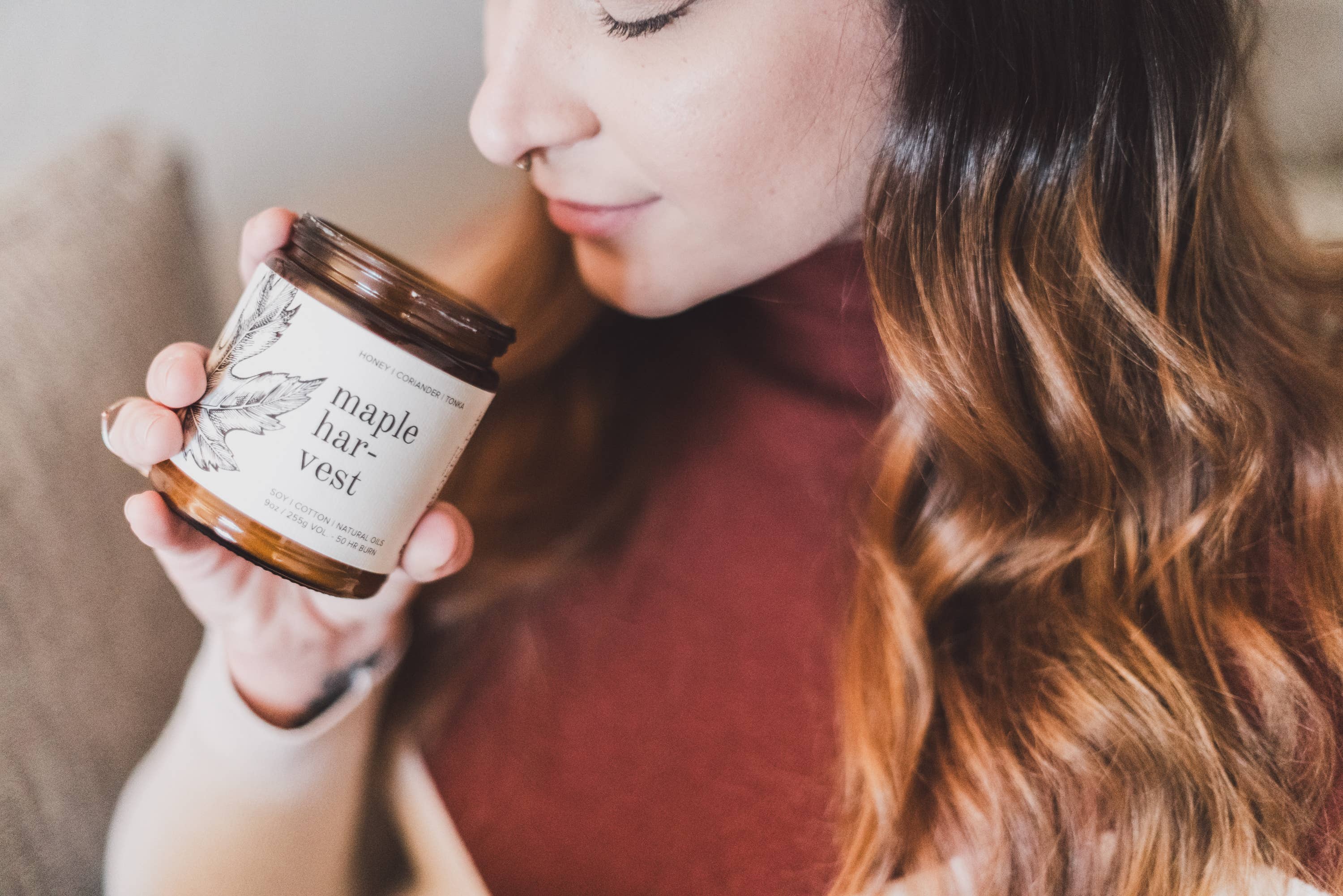 Natural Soy Candle 9 oz Maple Harvest | Broken Top