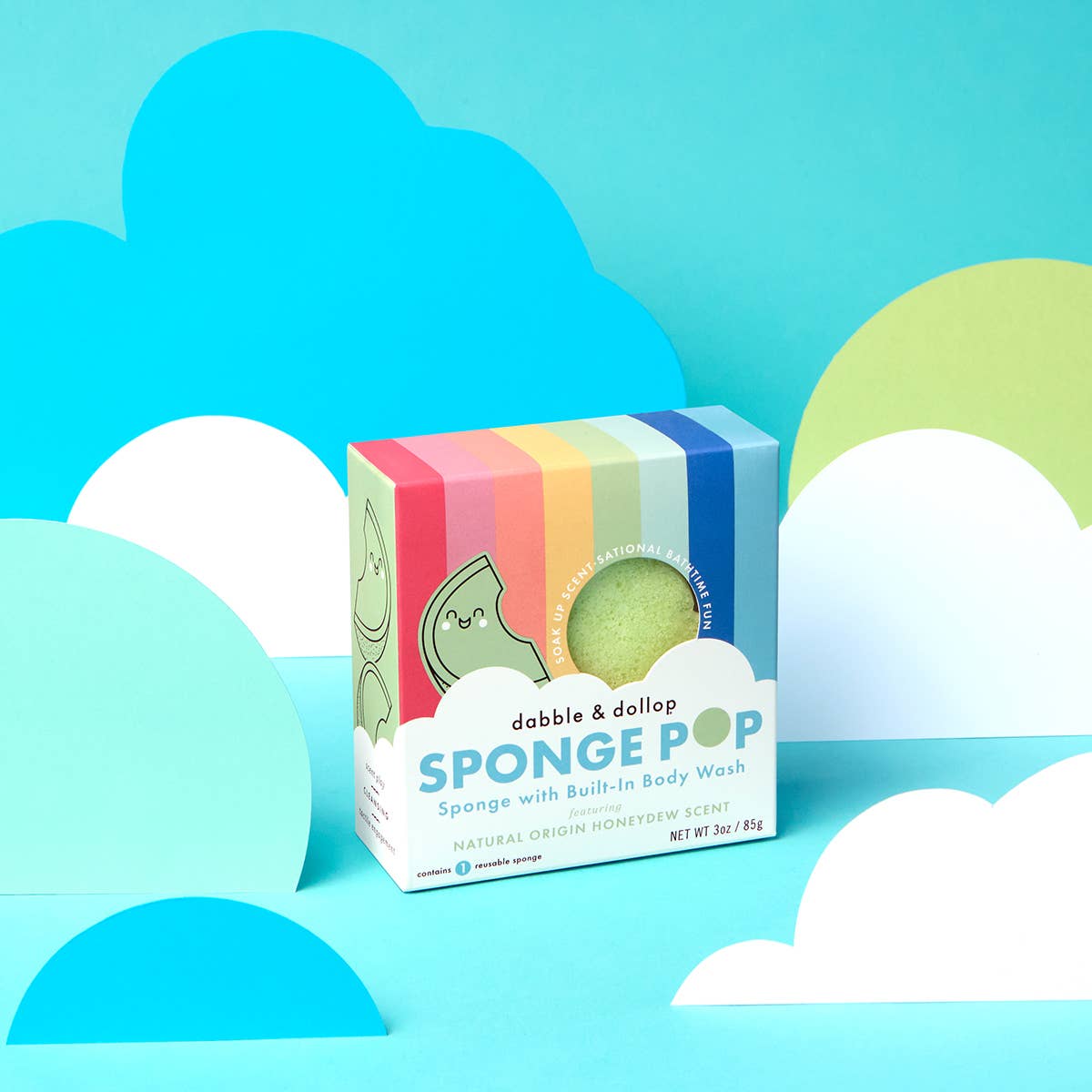 Sponge with Built-In Body Wash - Honeydew | Dabble & Dollup