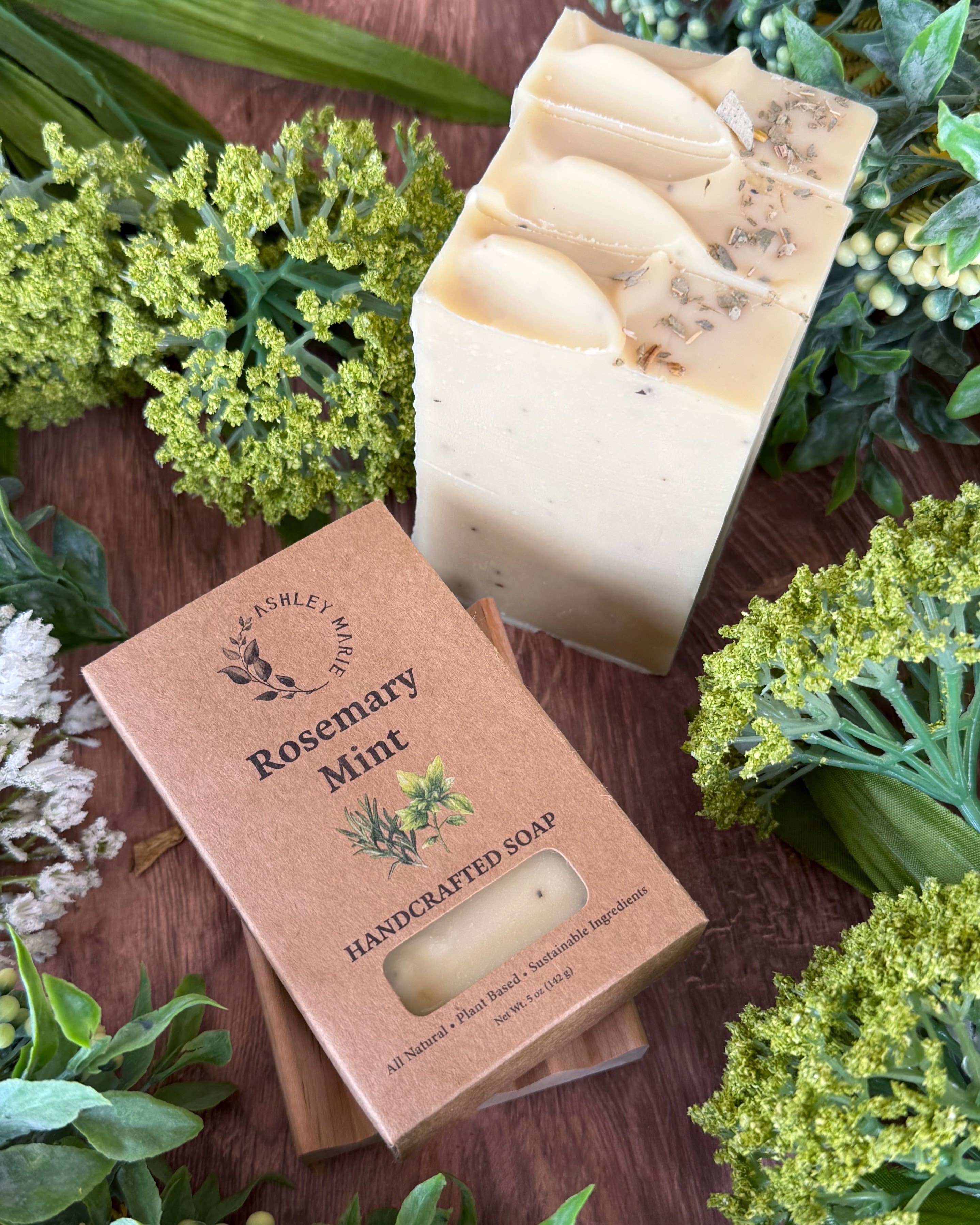 Rosemary Mint Soap – Boxed Soap Bar | Ashley Marie