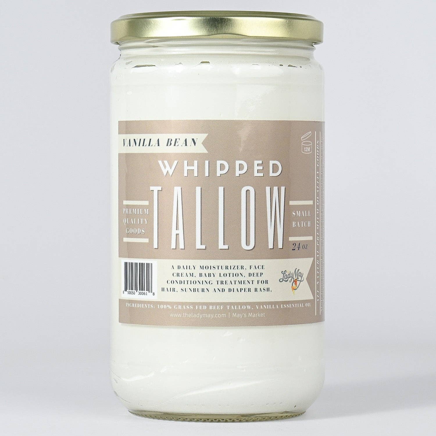 Whipped Tallow Vanilla Moisturizer | Lady May Tallow