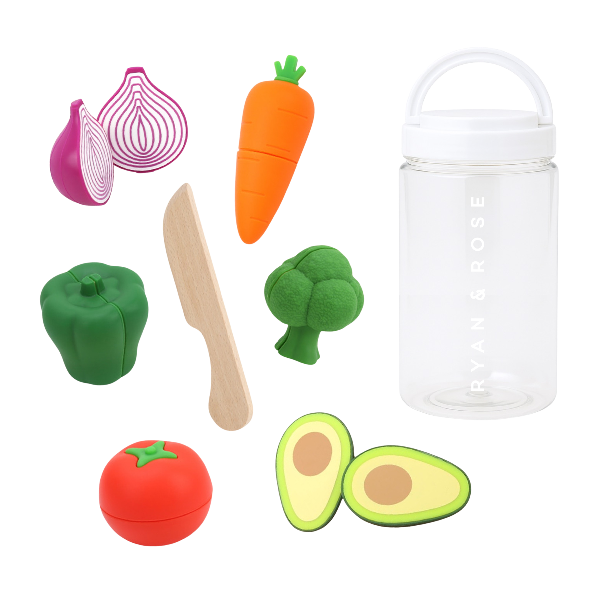 Chop & Play Veggies | Ryan and Rose