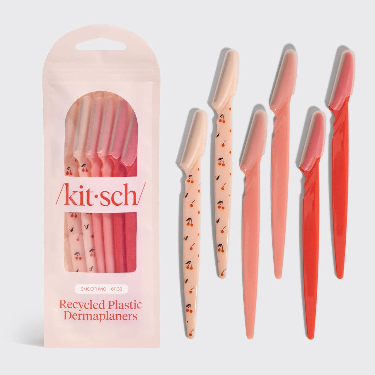 Recycled Plastic Dermaplaners 6pc Set - Asstd Cherry Blossom | Kitsch