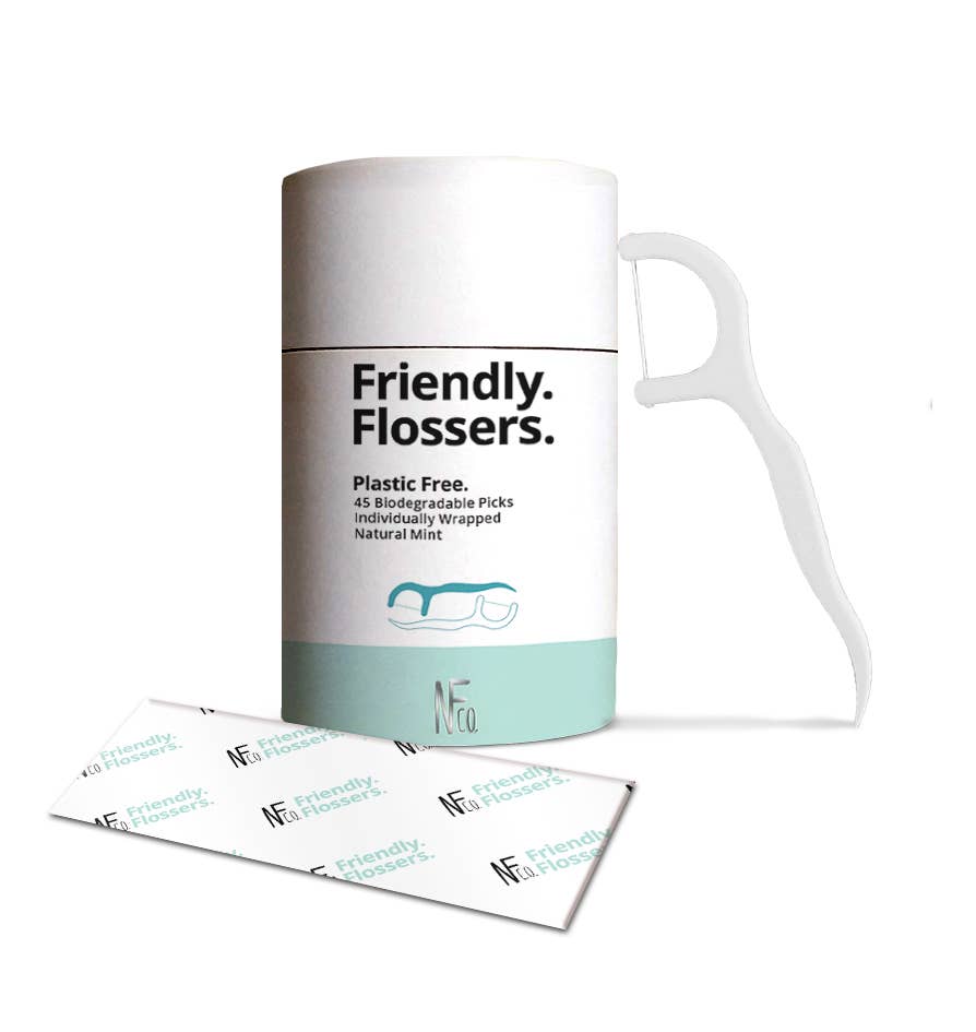 NFco Biodegradable Floss Picks 45 Pack | Jack N' Jill Kids