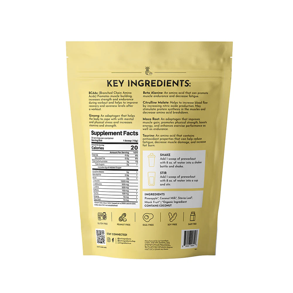 Pre-Workout  | Just Ingredients