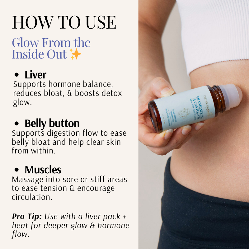 Organic Castor Oil Roll-on With Frankincense | Holistic Goddess