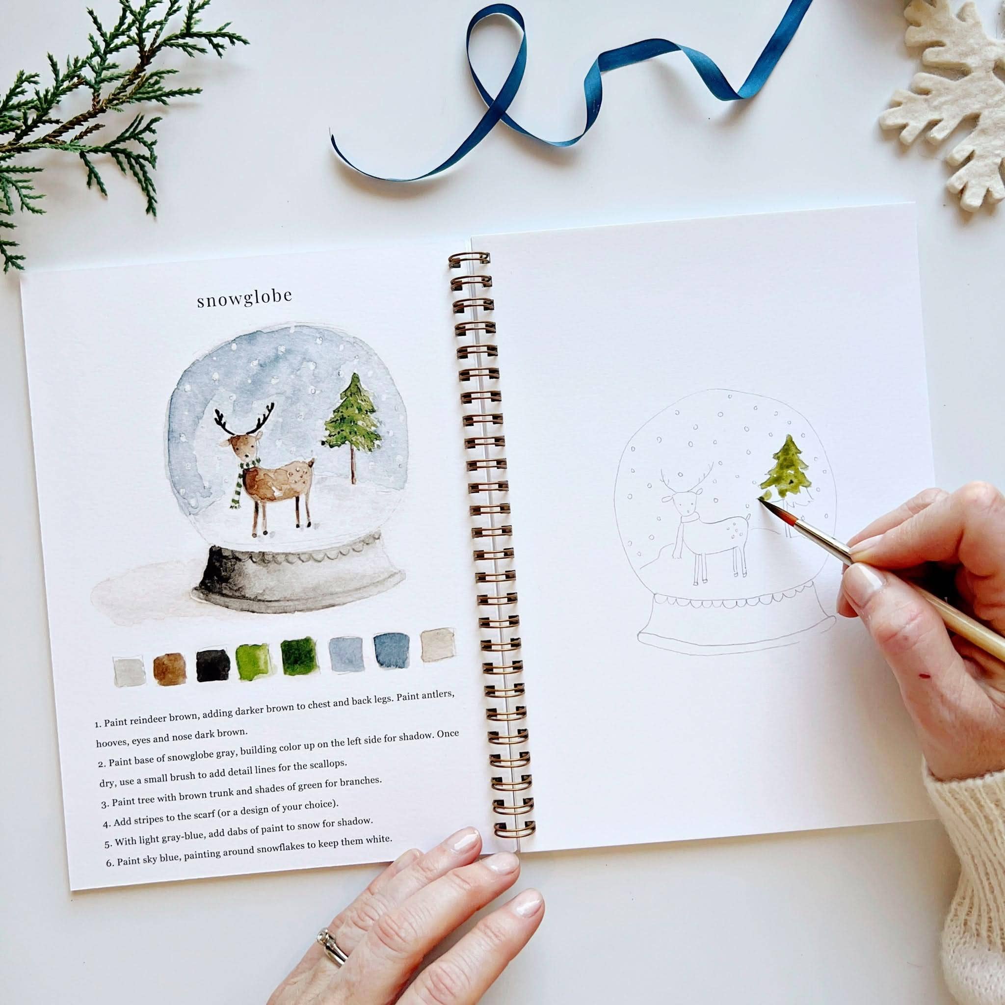 Winter watercolor workbook | Emily Lex Studio