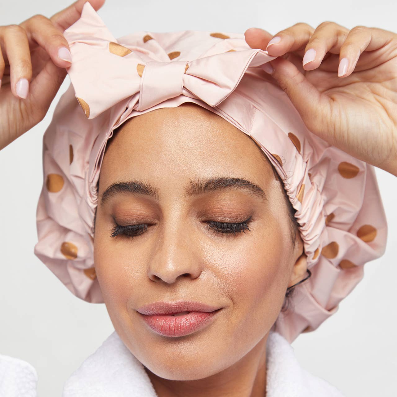 Luxury Shower Cap - Blush Dot | KITSCH