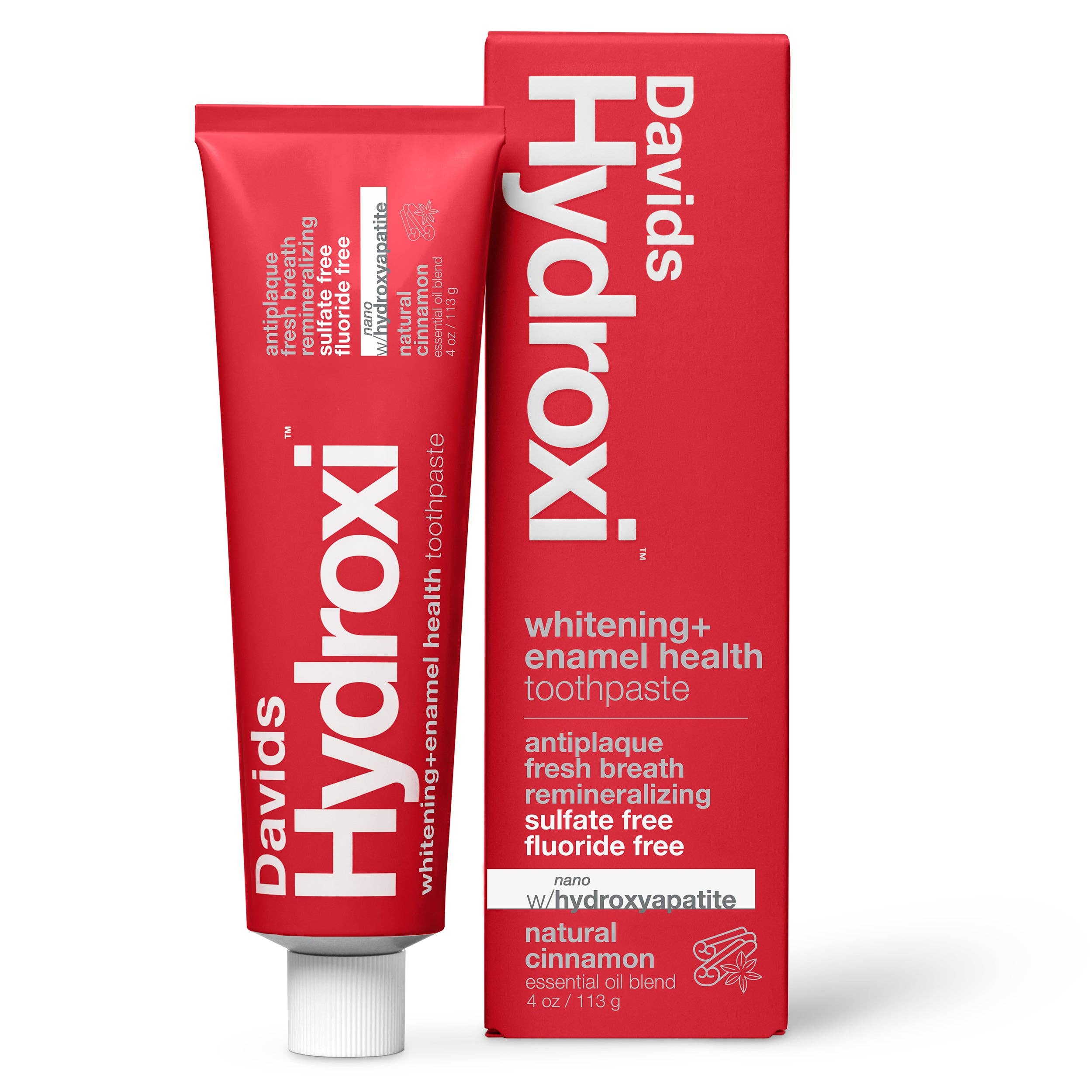 Hydroxi™ Whitening+ Enamel Health Toothpaste - Natural Cinnamon | Davids Health Sciences, Inc