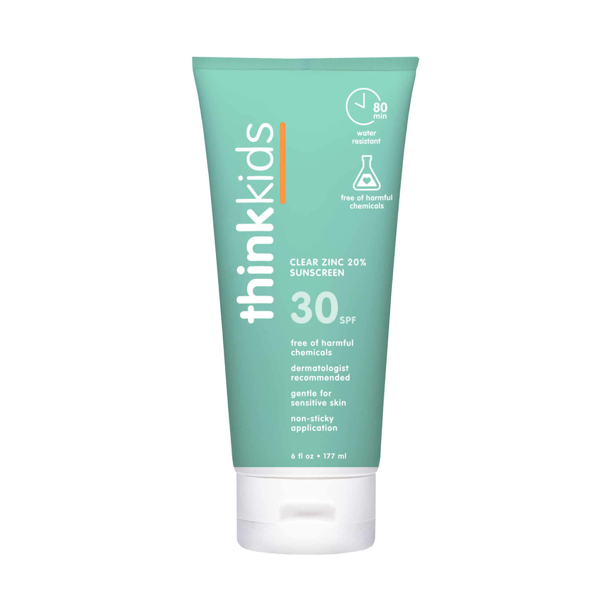 Kids SPF 30 Clear Zinc Sunscreen 6 oz | ThinkSun