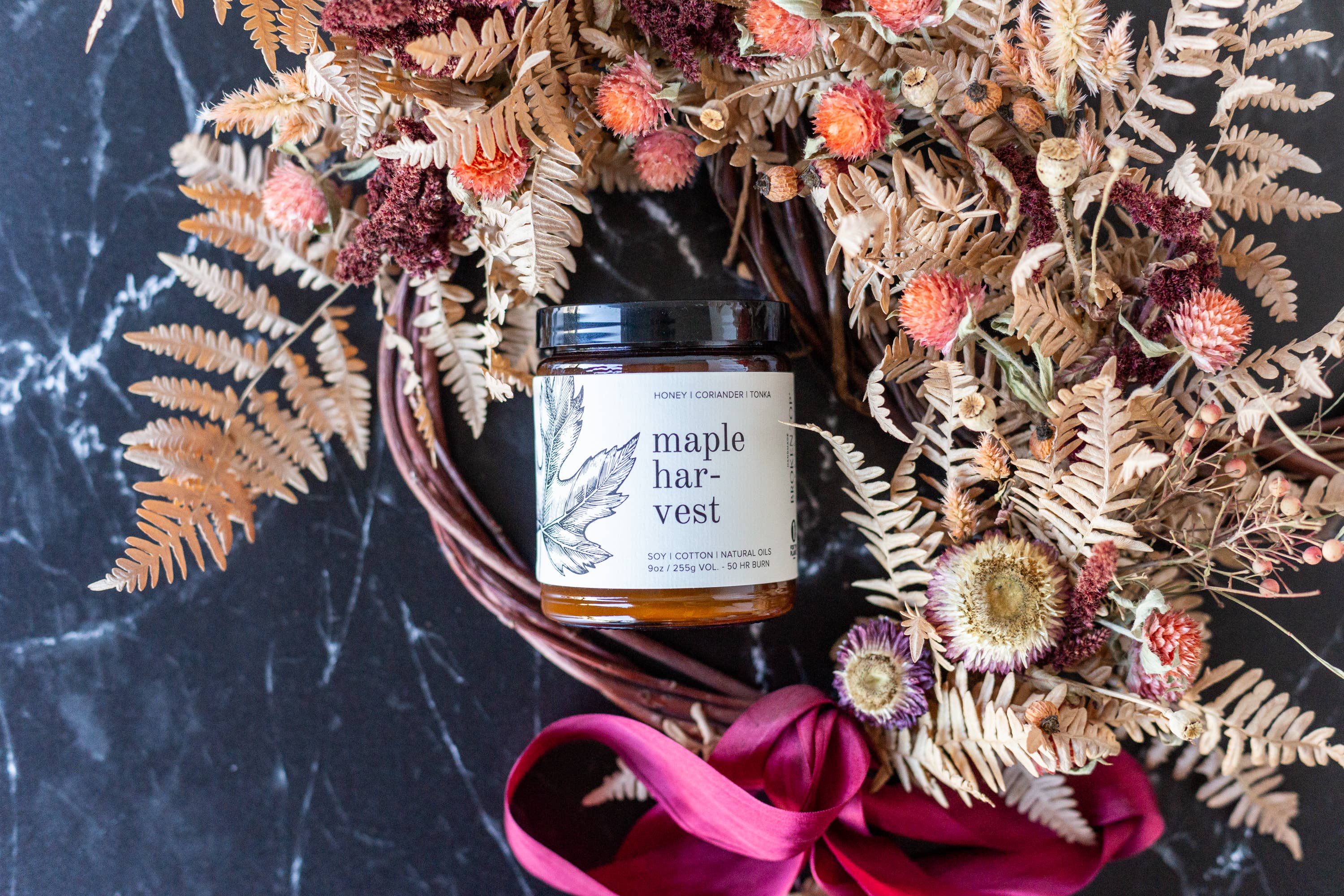 Natural Soy Candle 9 oz Maple Harvest | Broken Top