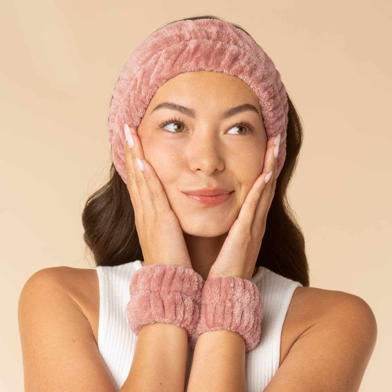 Spa Headband and Wristlets 3pc Set - Terracotta | KITSCH