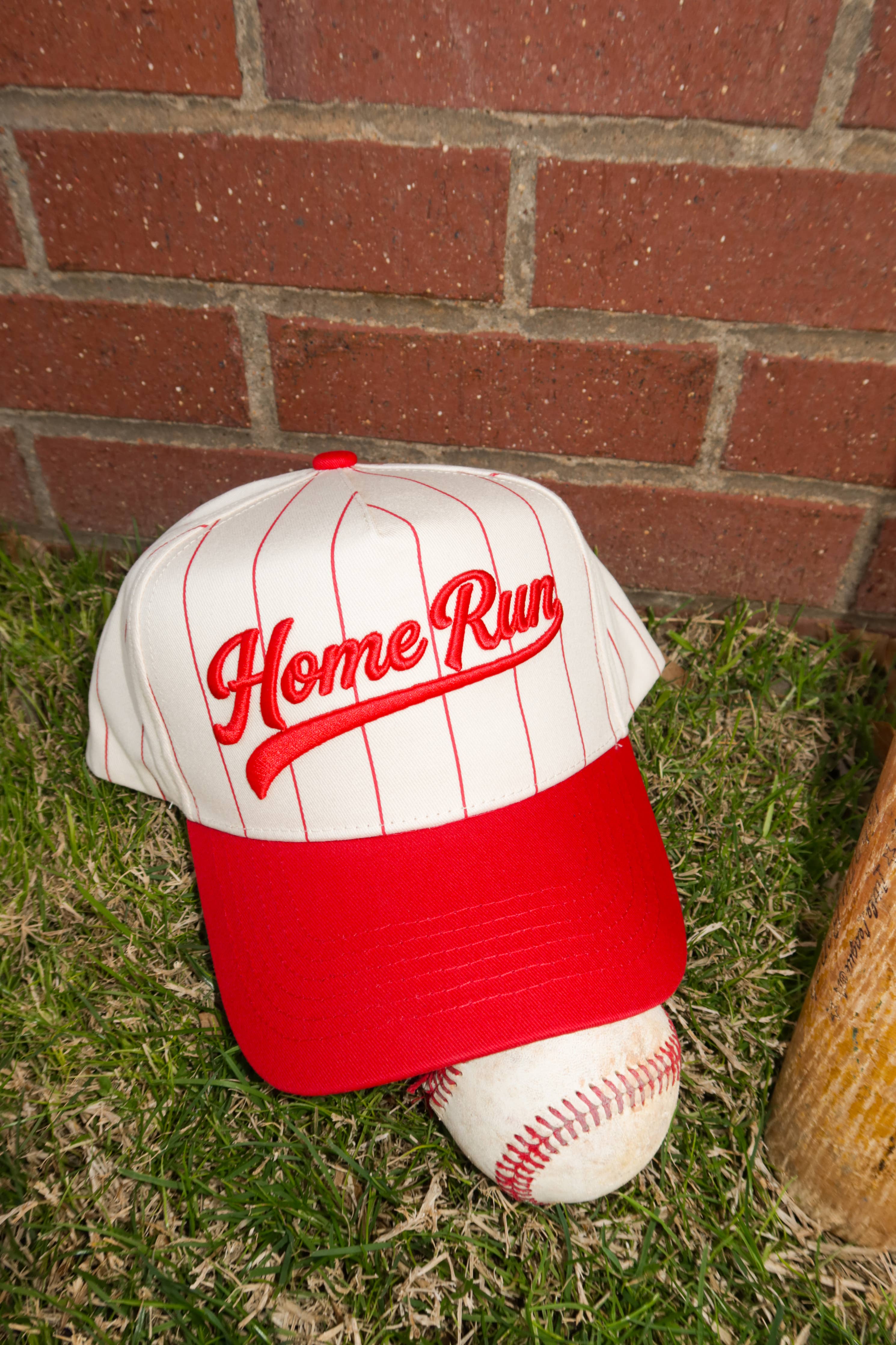 Red Home Run Pinstripe Cap | Worthy Hat Co