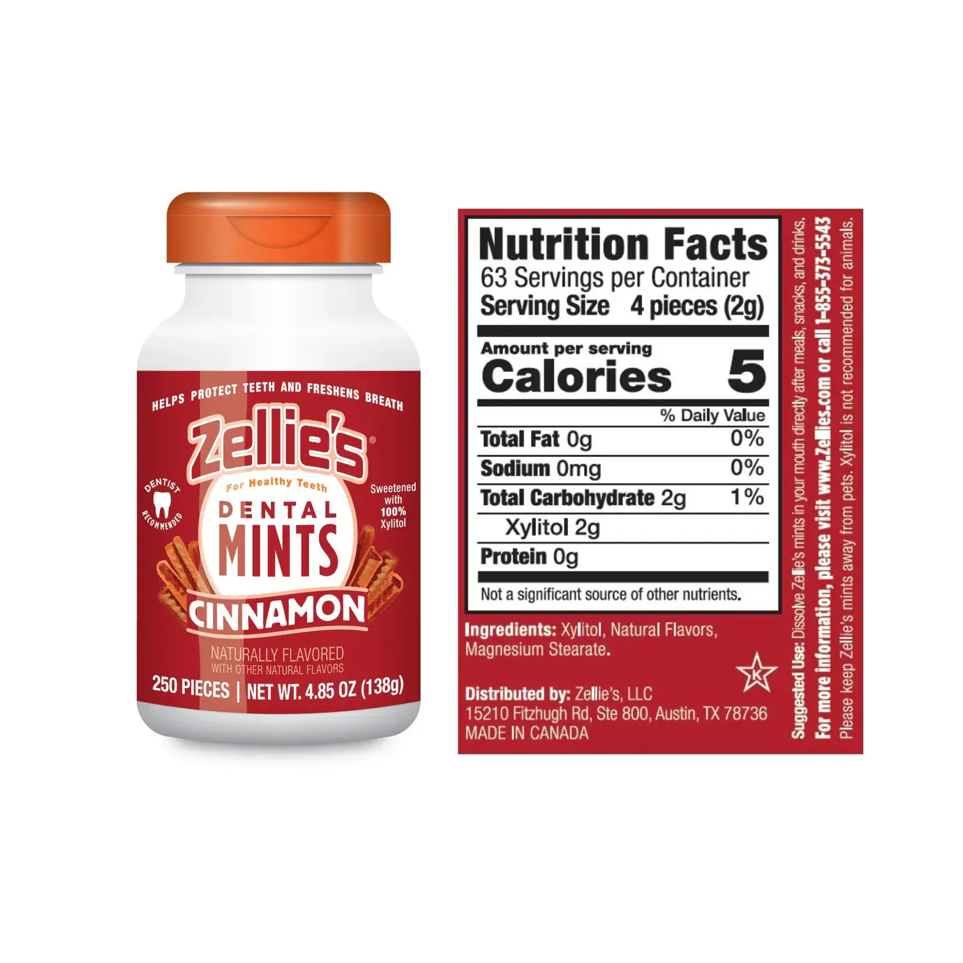 Zellie's Xylitol Dental Mints - Cinnamon | Zellies