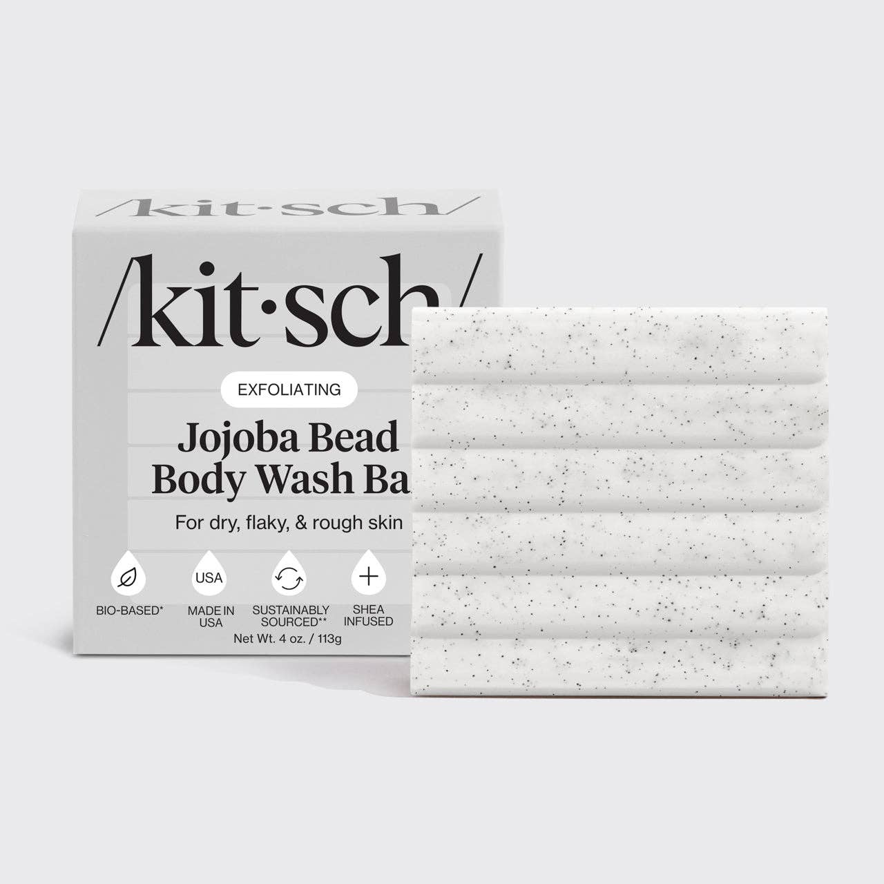 Jojoba Bead Exfoliating Body Wash Bar | Kitsch