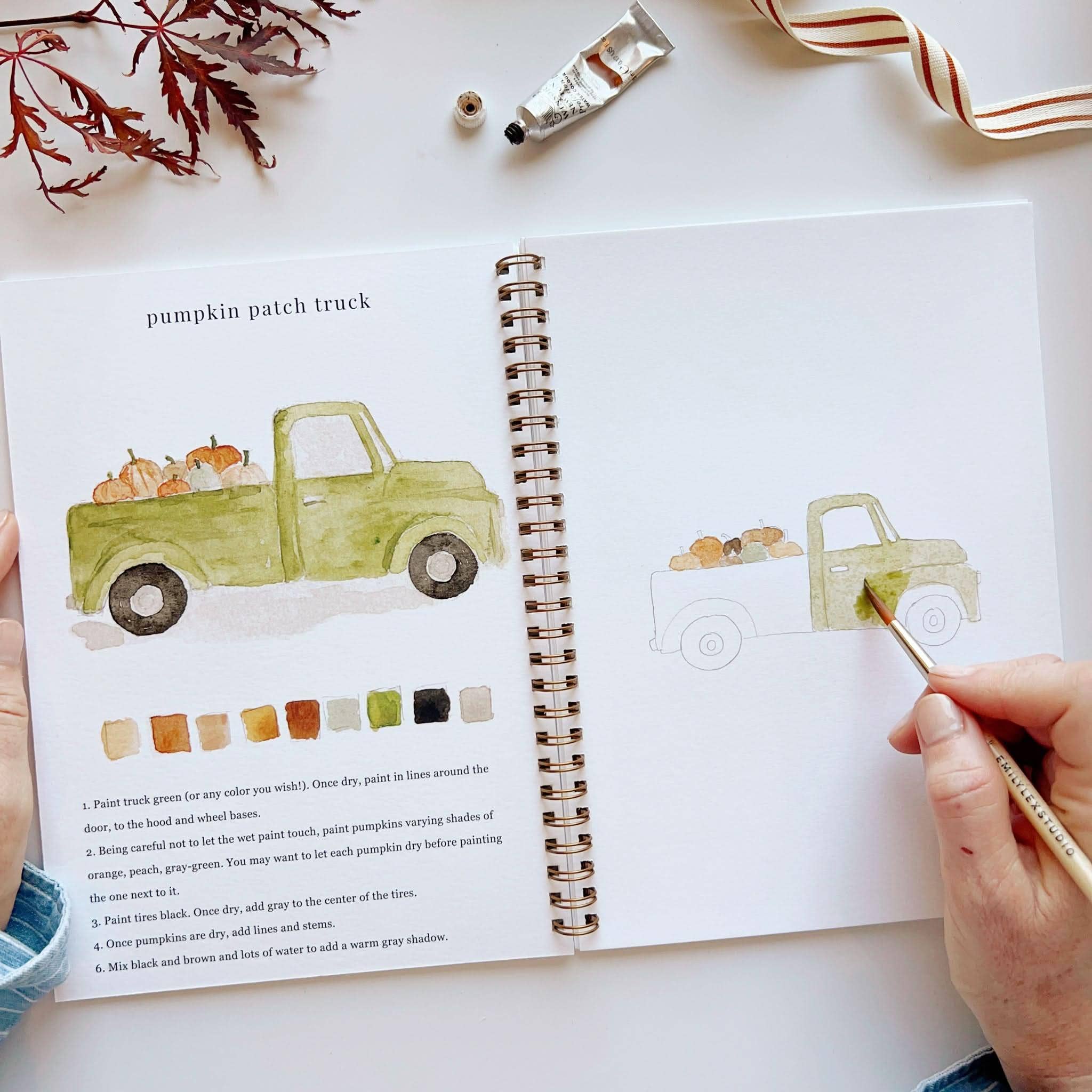 Autumn watercolor workbook | Emily Lex Studio