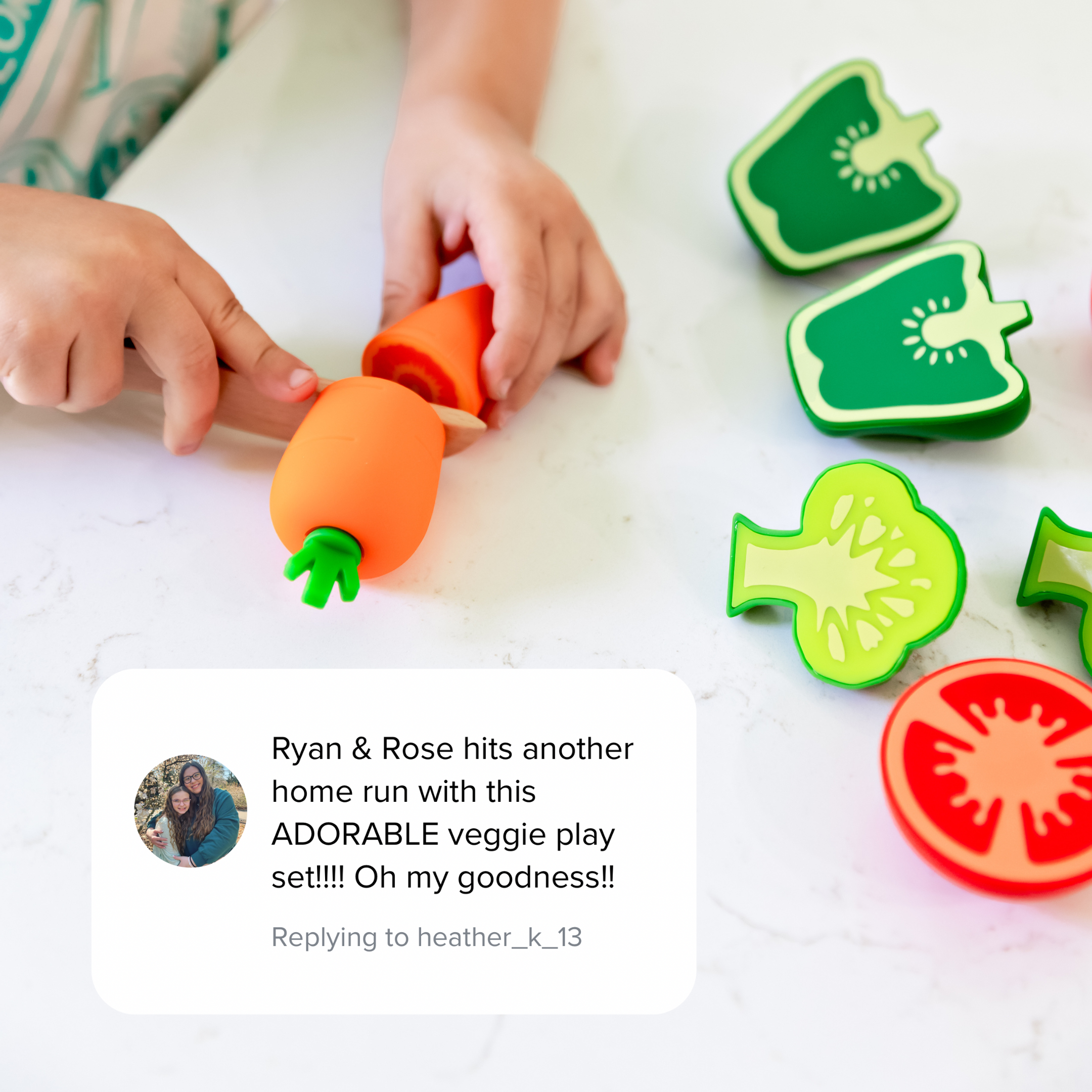 Chop & Play Veggies | Ryan and Rose
