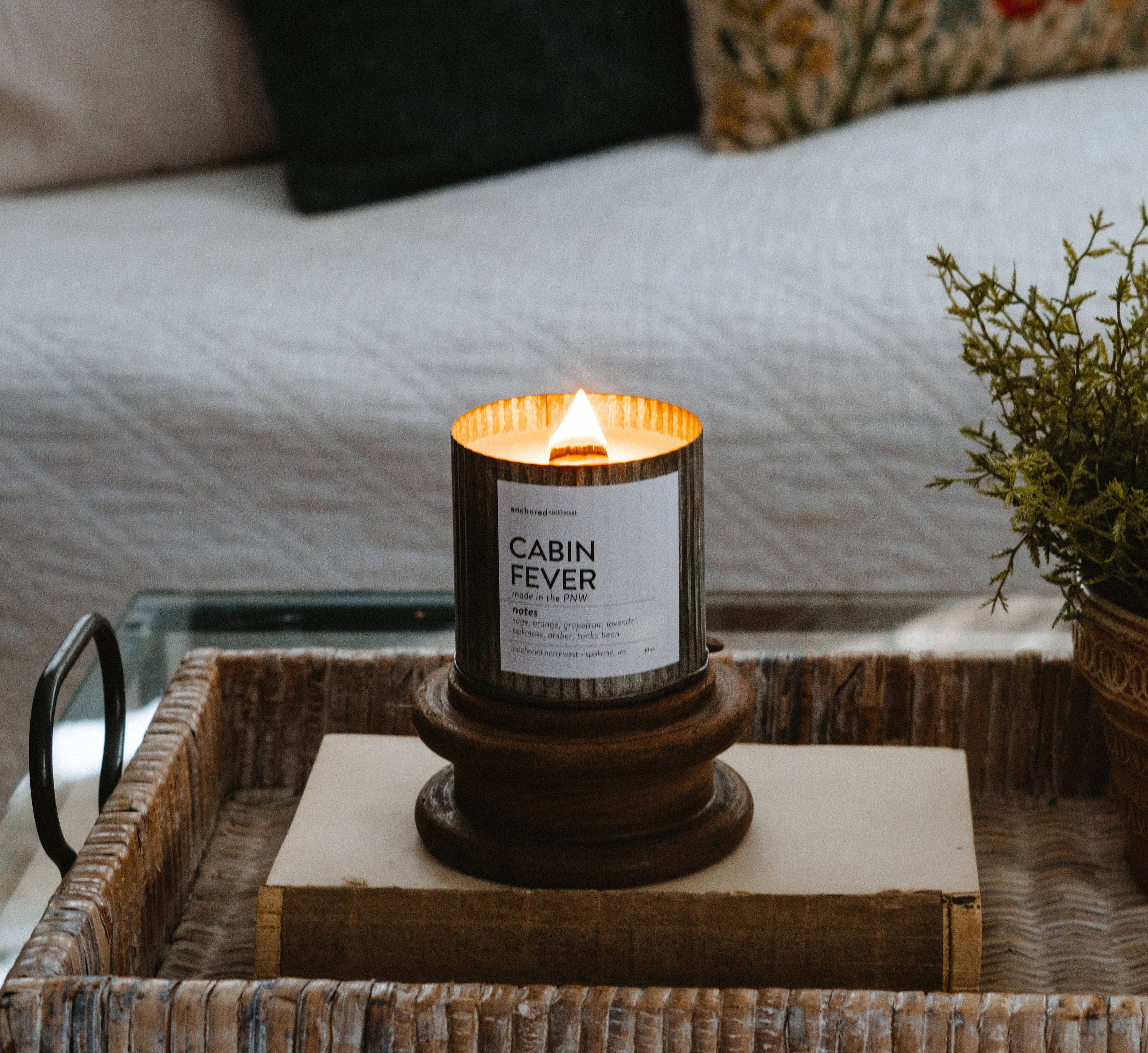 Fall Harvest Rustic Vintage Farmhouse Wood Wick Candle | Anchored Northwest