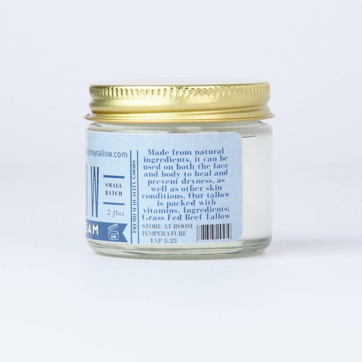 Unscented Tallow Lotion - All Natural Grass Fed Beef Tallow Moisturizer | Lady May Tallow