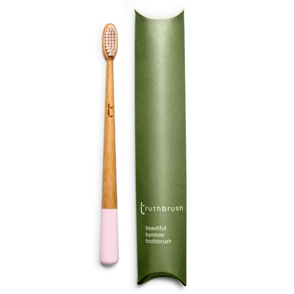 Petal Pink Truthbrush with Medium Castor Oil Bristles | Toothbrush LLC
