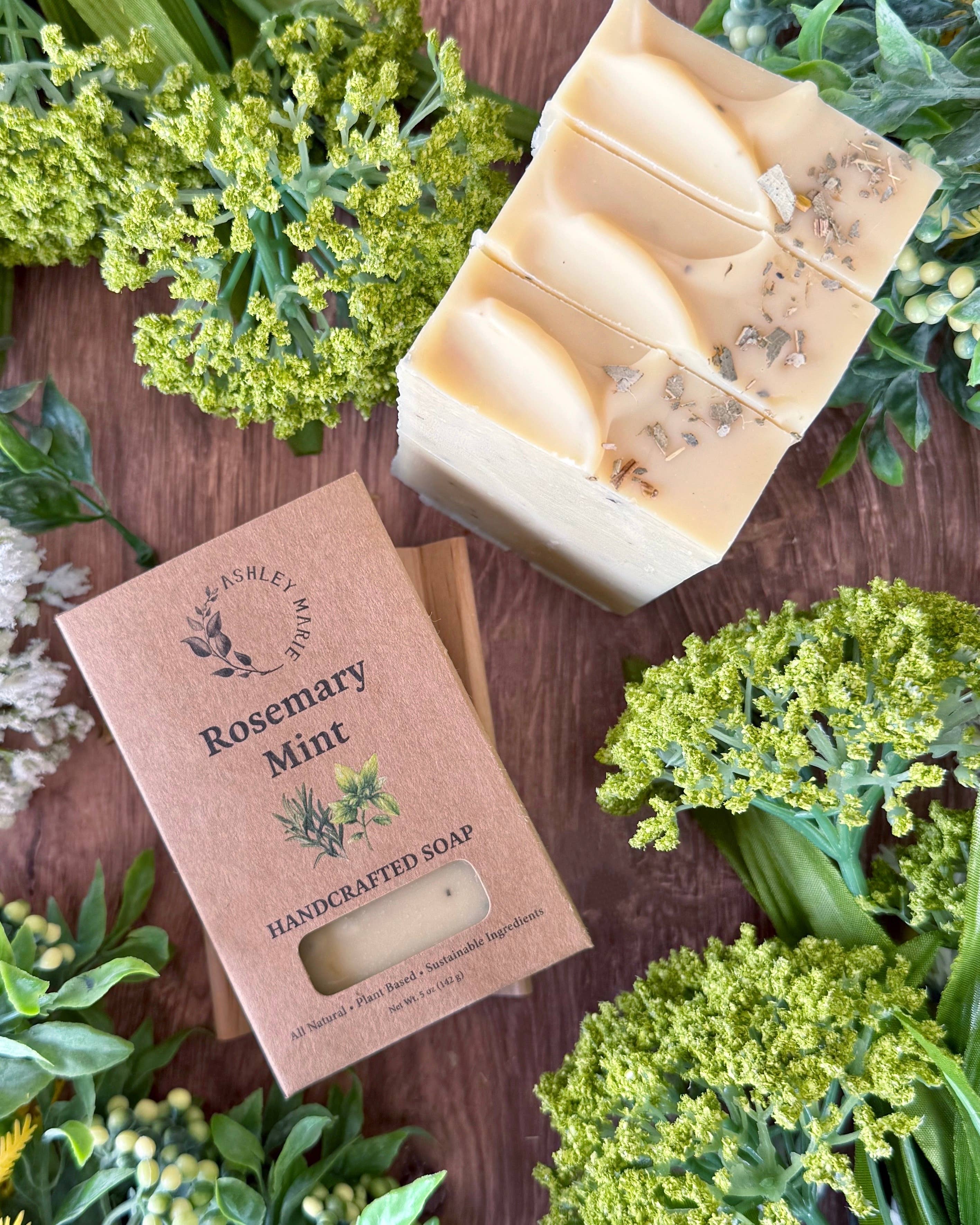 Rosemary Mint Soap – Boxed Soap Bar | Ashley Marie