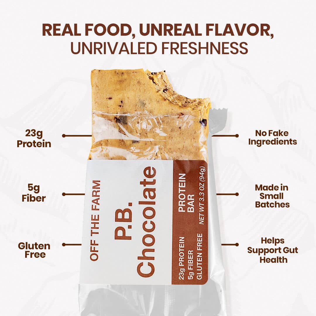Peanut Butter Chocolate Protein Bar | Off the Farm