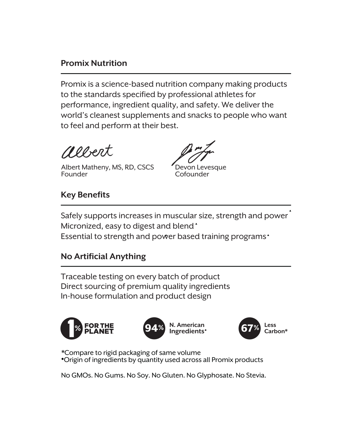 Non-GMO Creatine | Promix