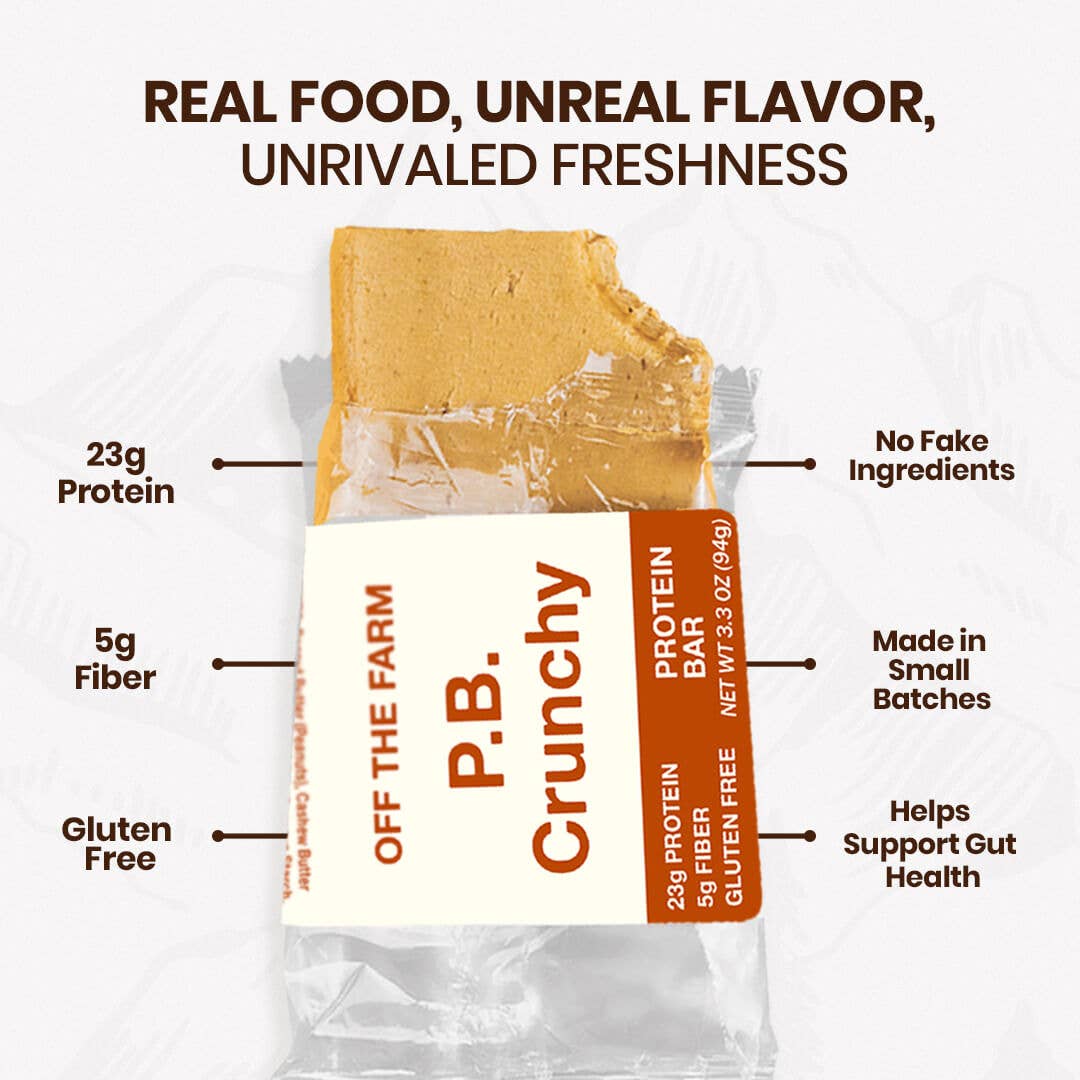 P.B. Crunchy Protein Bar | Off the Farm