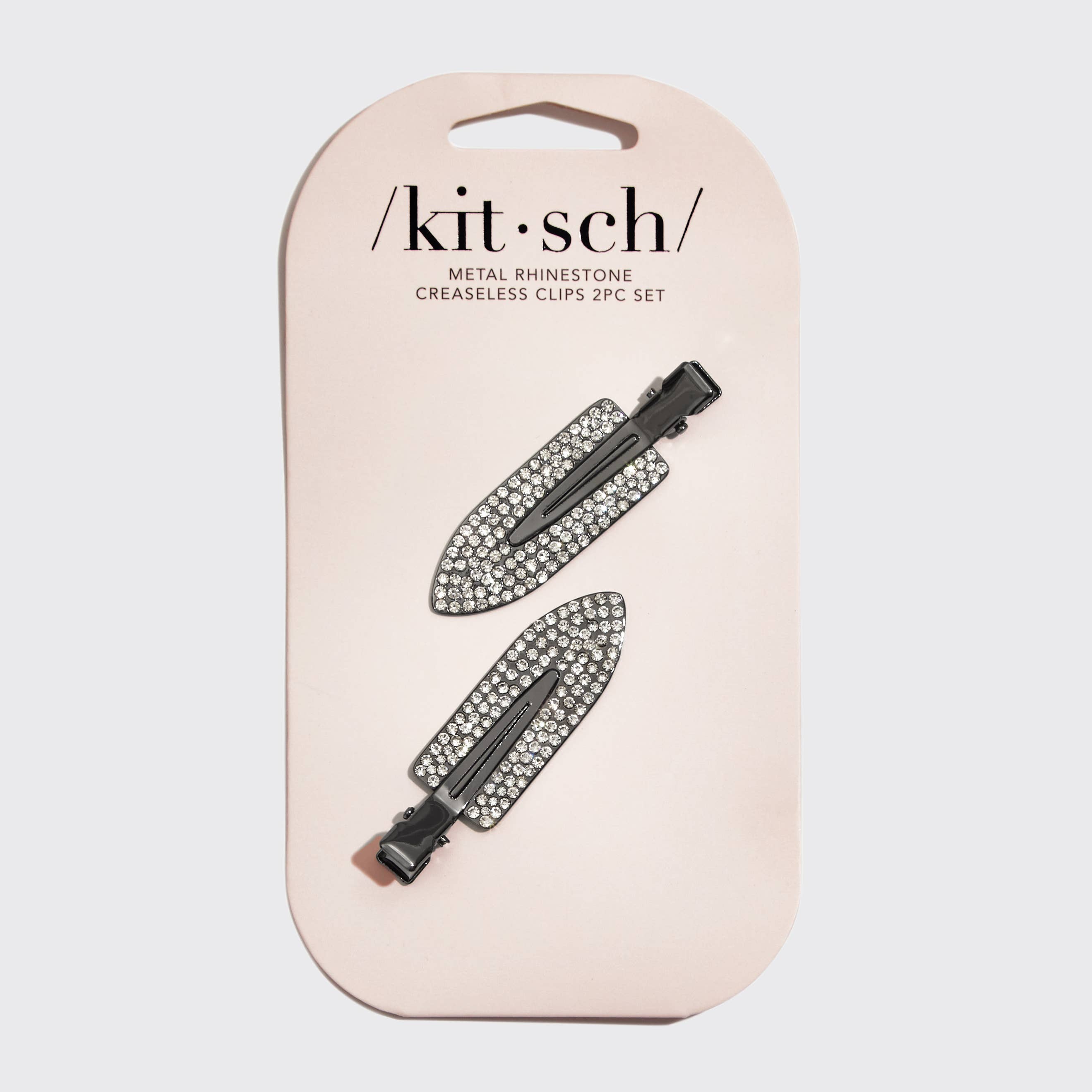 Metal Rhinestone Creaseless Clips 2pc Set | Kitsch