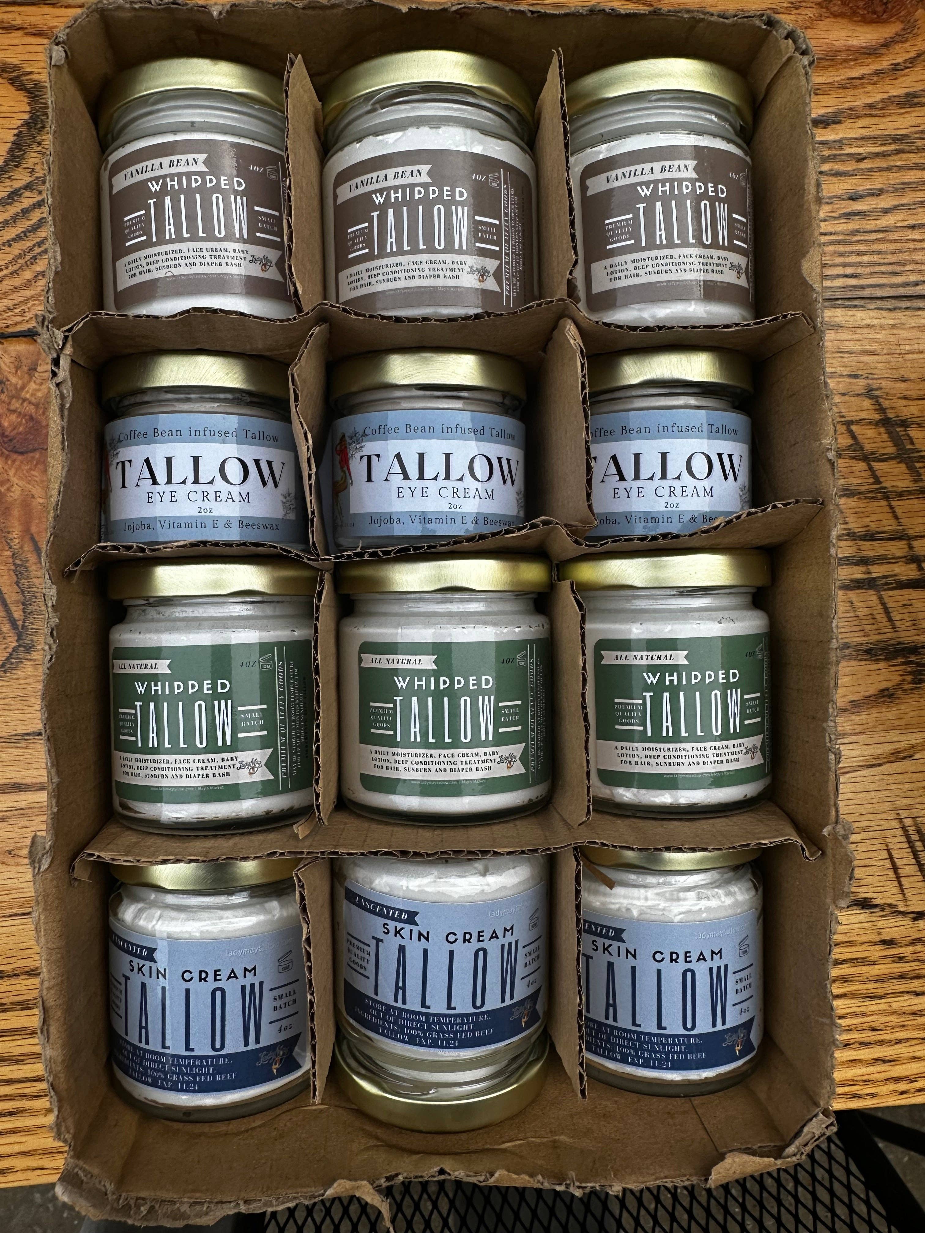 Unscented Tallow Lotion - All Natural Grass Fed Beef Tallow Moisturizer | Lady May Tallow