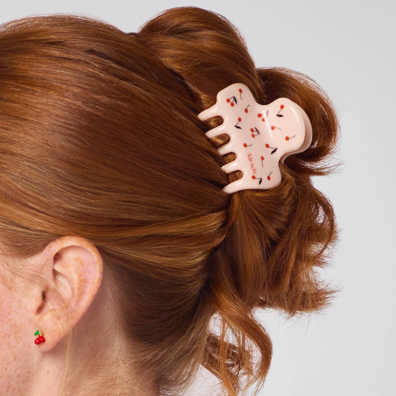 Recycled Plastic Medium Cloud Clip - Cherry Print | Kitsch