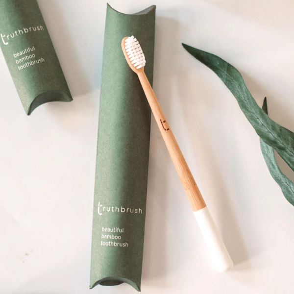 Cloud White Truthbrush with Soft Castor Oil Bristles | Toothbrush LLC