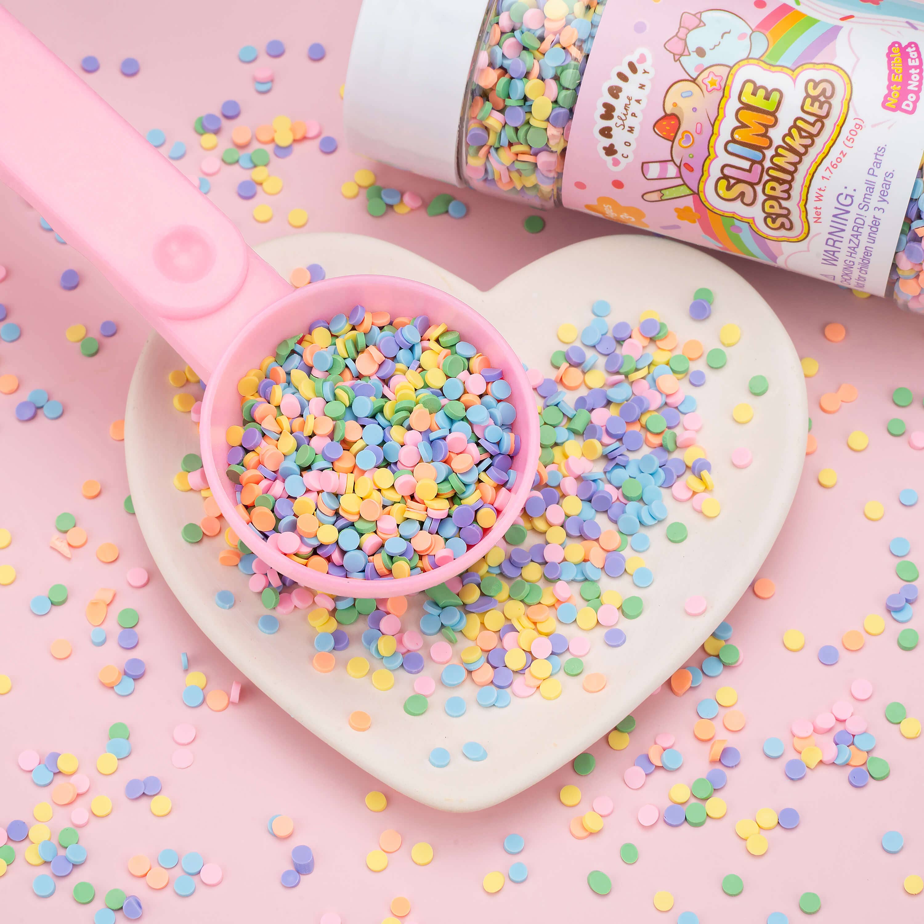 Mini Pastel Confetti Slime Sprinkles | Kawaii Slime