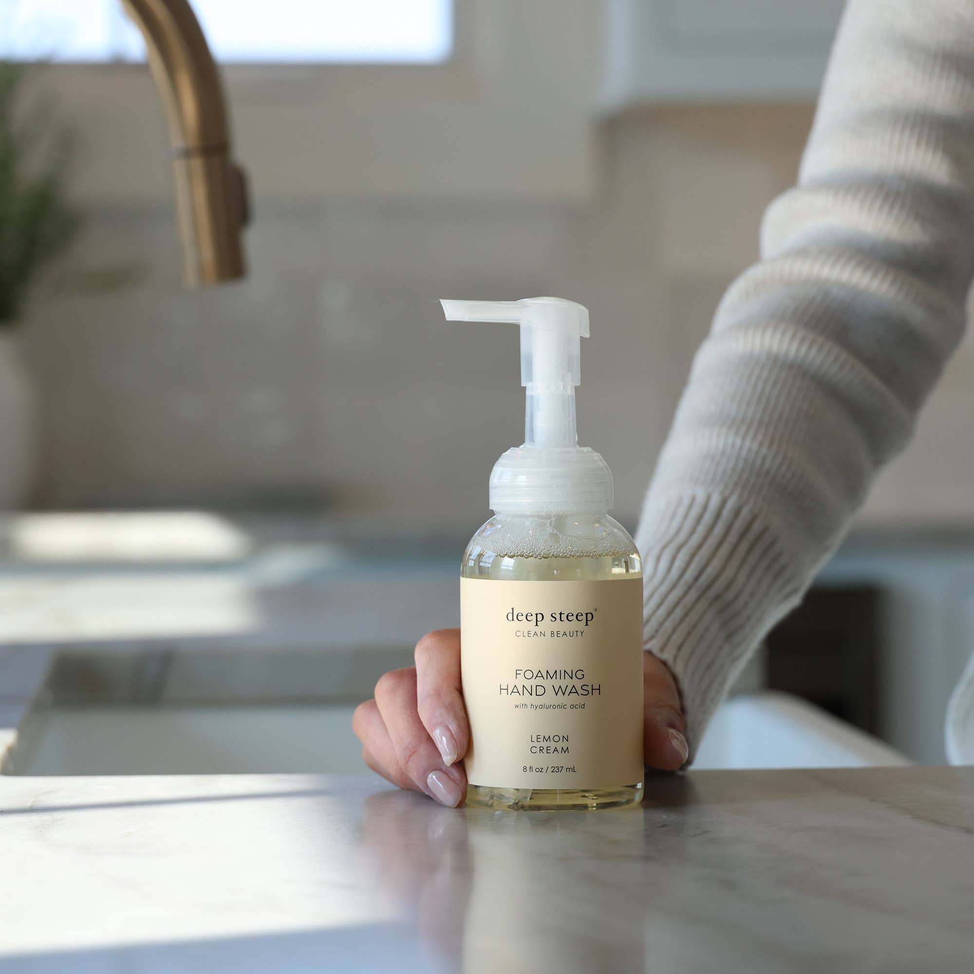 Foaming Hand Wash - Lemon Cream 8oz | Deep Steep Clean Beauty