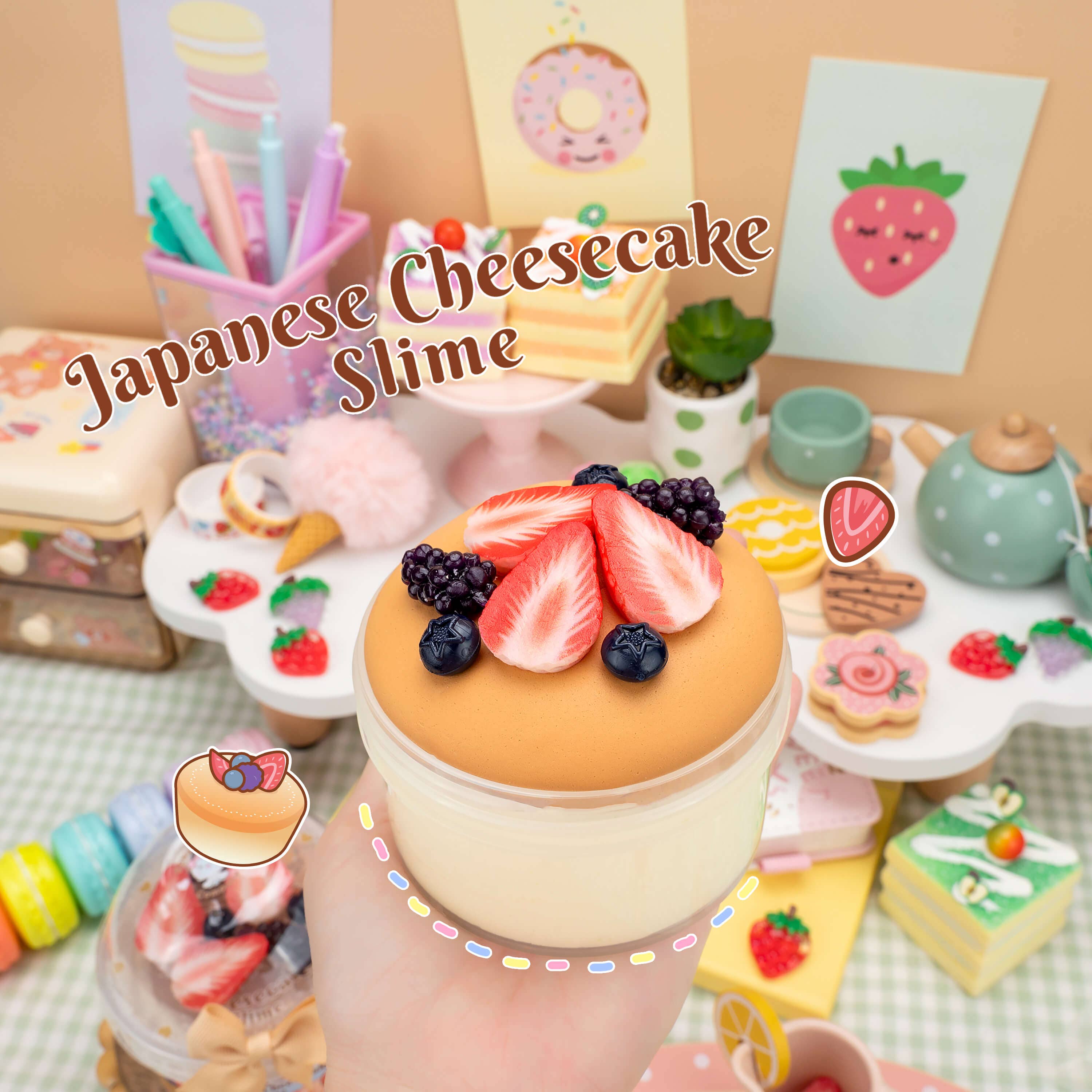 Japanese Cheesecake Butter Signature Dome™ Slime | Kawaii Slime