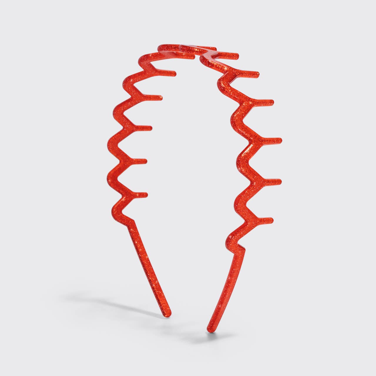 Recycled Plastic Zigzag Headbands 2pc Set - Gold & Red | KITSCH