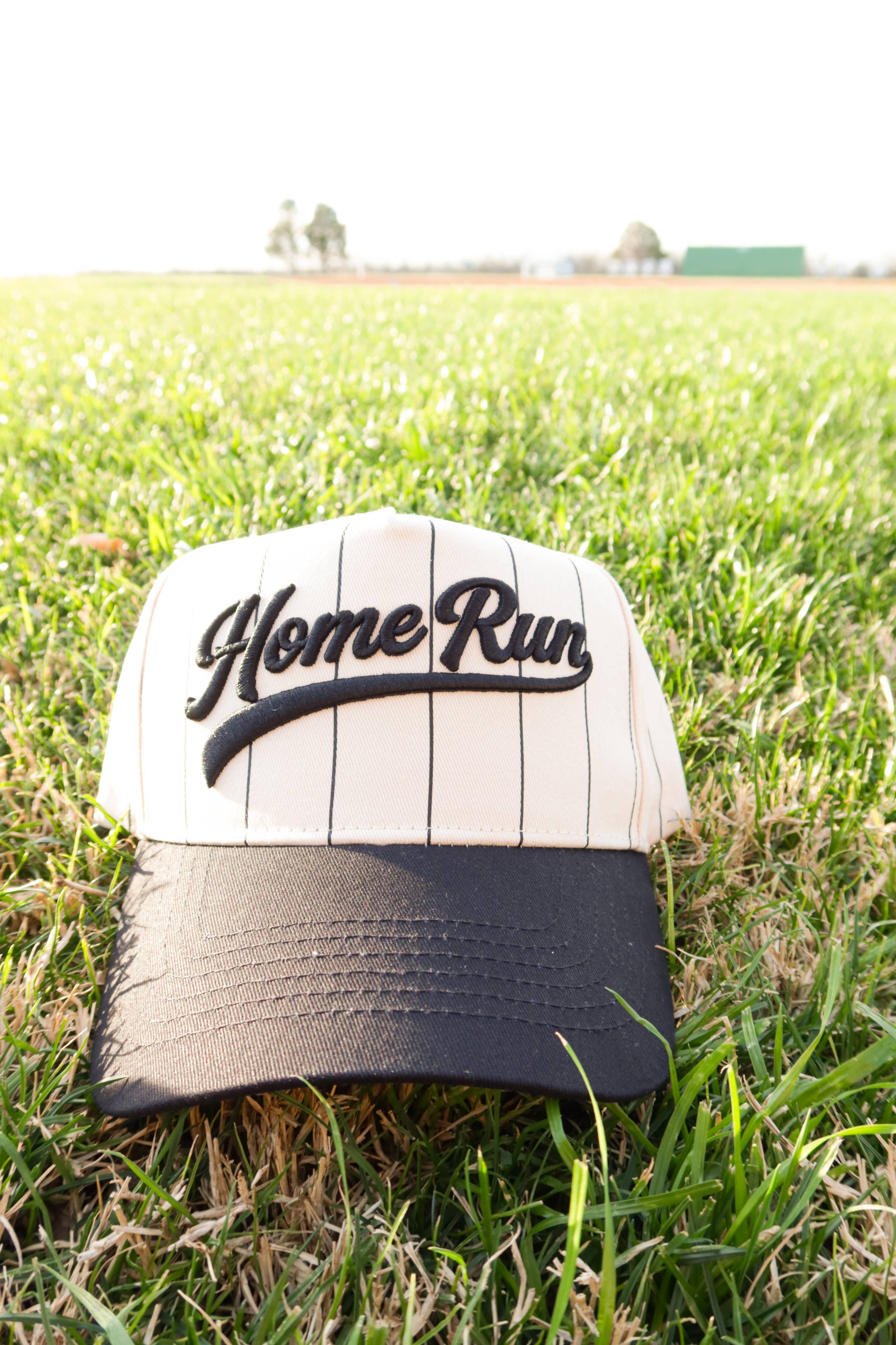 Black Home Run Pinstripe Cap | Worthy Hat Co