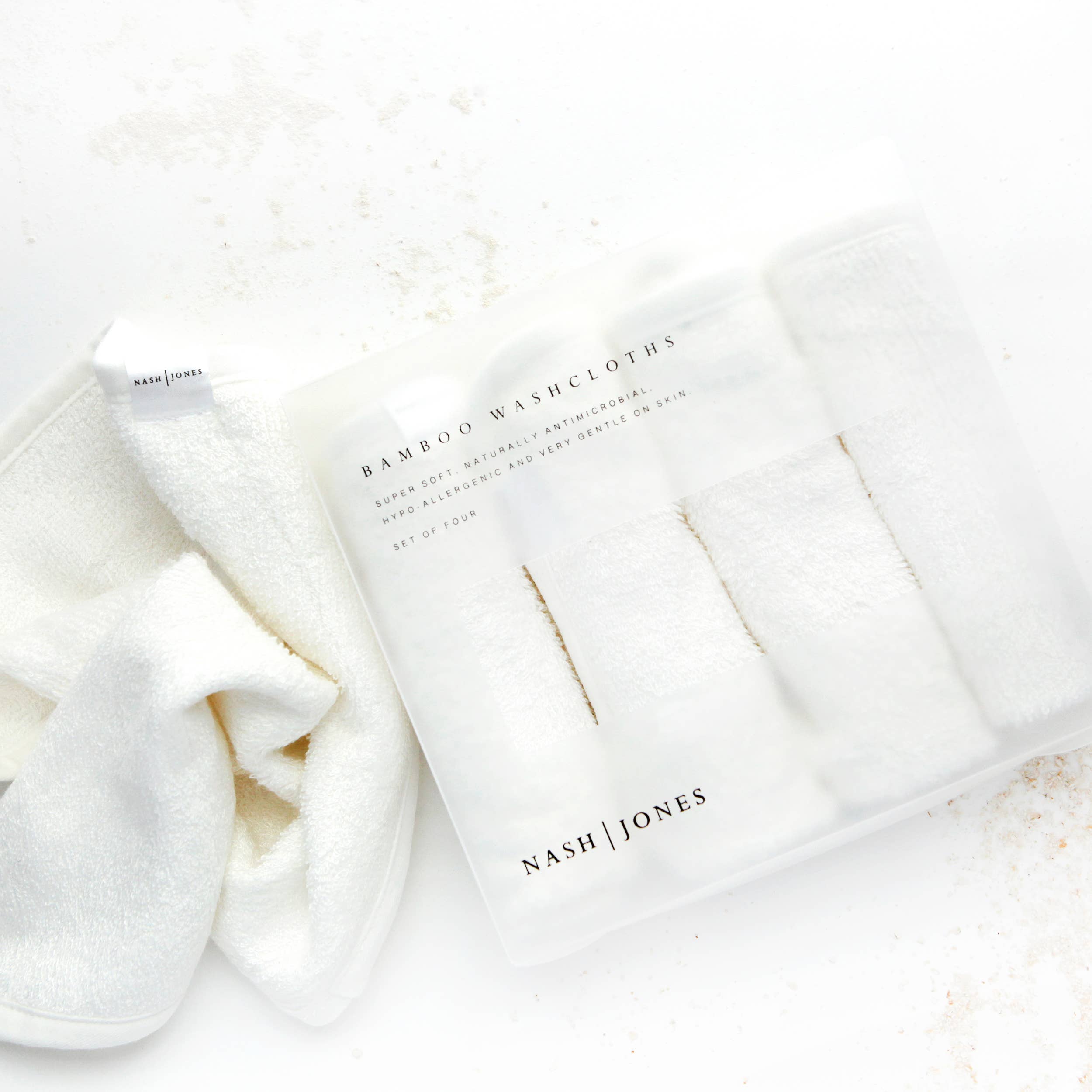 100% Bamboo Washcloths | Nash and Jones